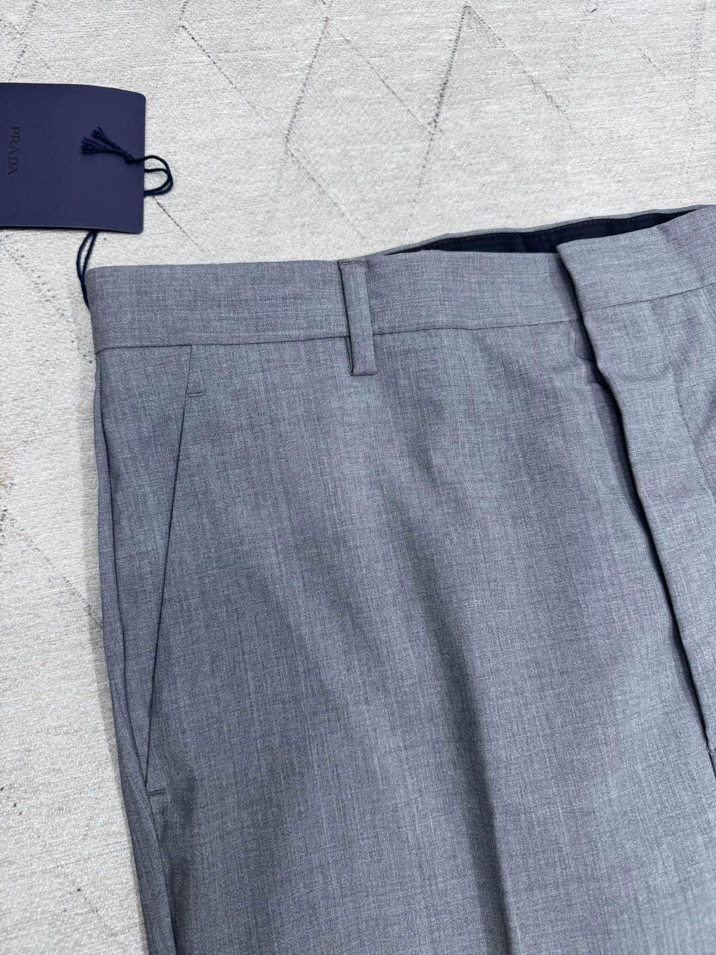 Prada Prada Gray Wool Casual Trousers Size US 32 / EU 48 - 5 Thumbnail