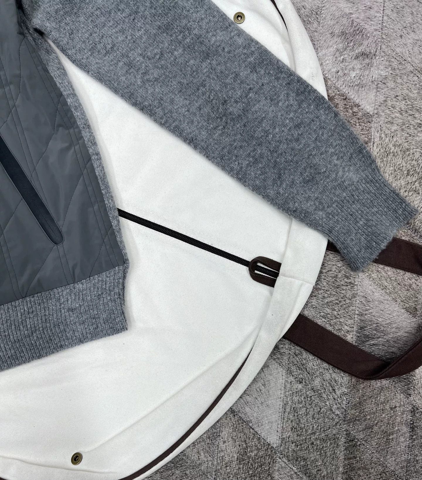 Hermes Hermes Cashmere Paneled Baseball Jacket Size US S / EU 44-46 / 1 - 3 Thumbnail