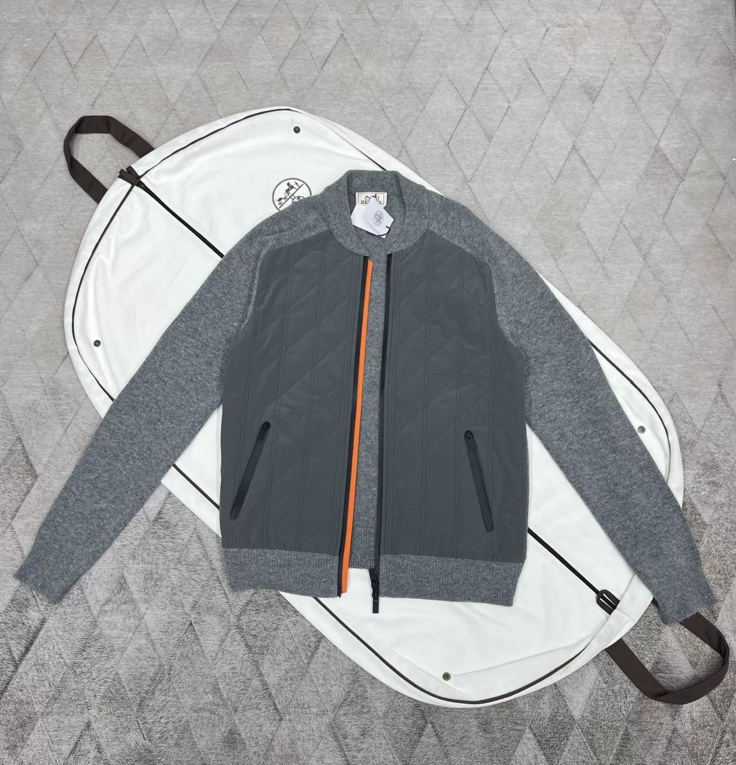 Hermes Hermes Cashmere Paneled Baseball Jacket Size US S / EU 44-46 / 1 - 4 Thumbnail