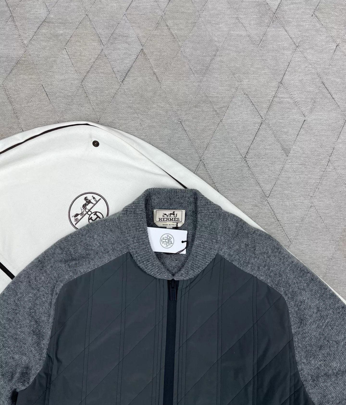 Hermes Hermes Cashmere Paneled Baseball Jacket Size US S / EU 44-46 / 1 - 2 Thumbnail