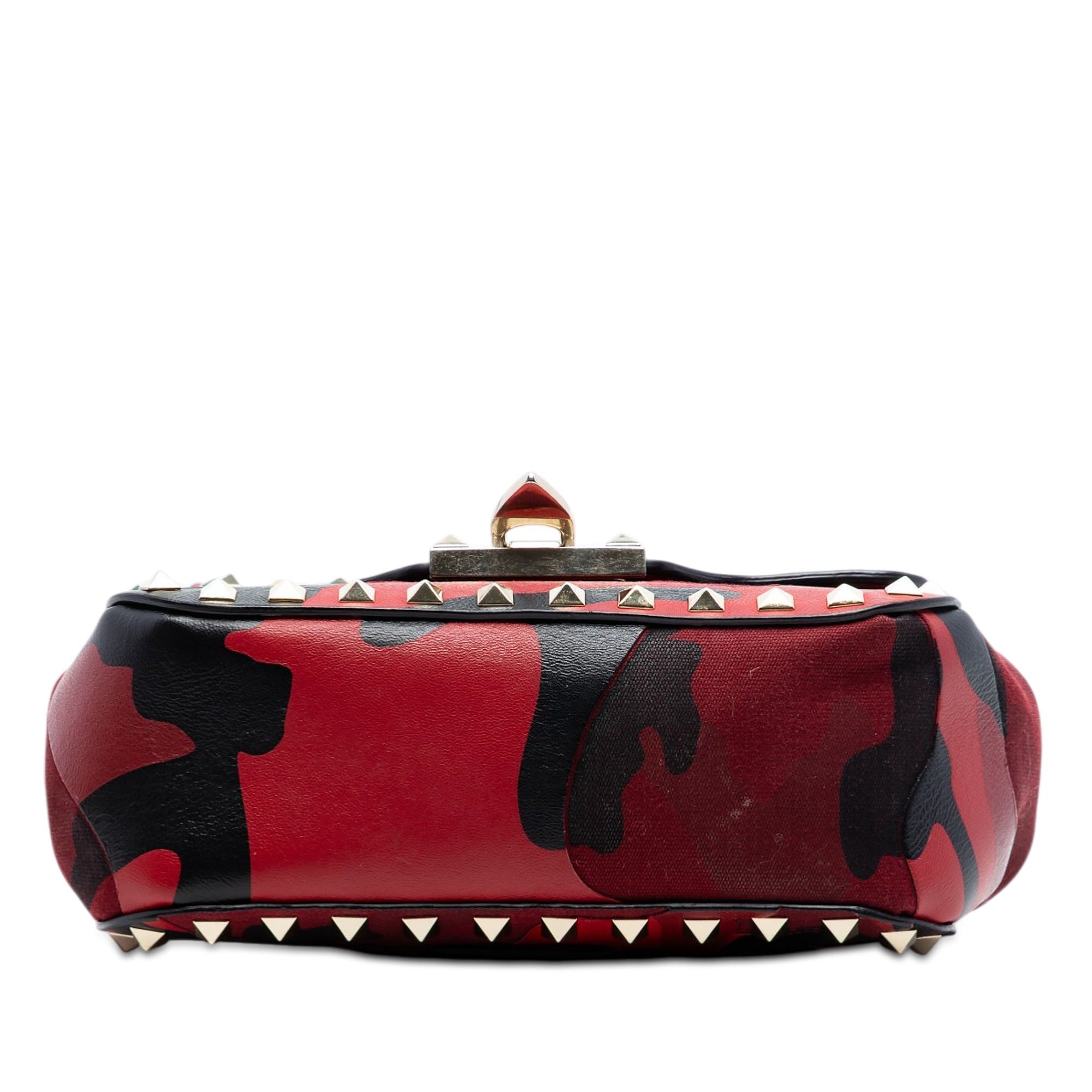 Valentino Mini Nappa and Canvas Camouflage Rockstud Flap Crossbody Size ONE SIZE - 3 Thumbnail