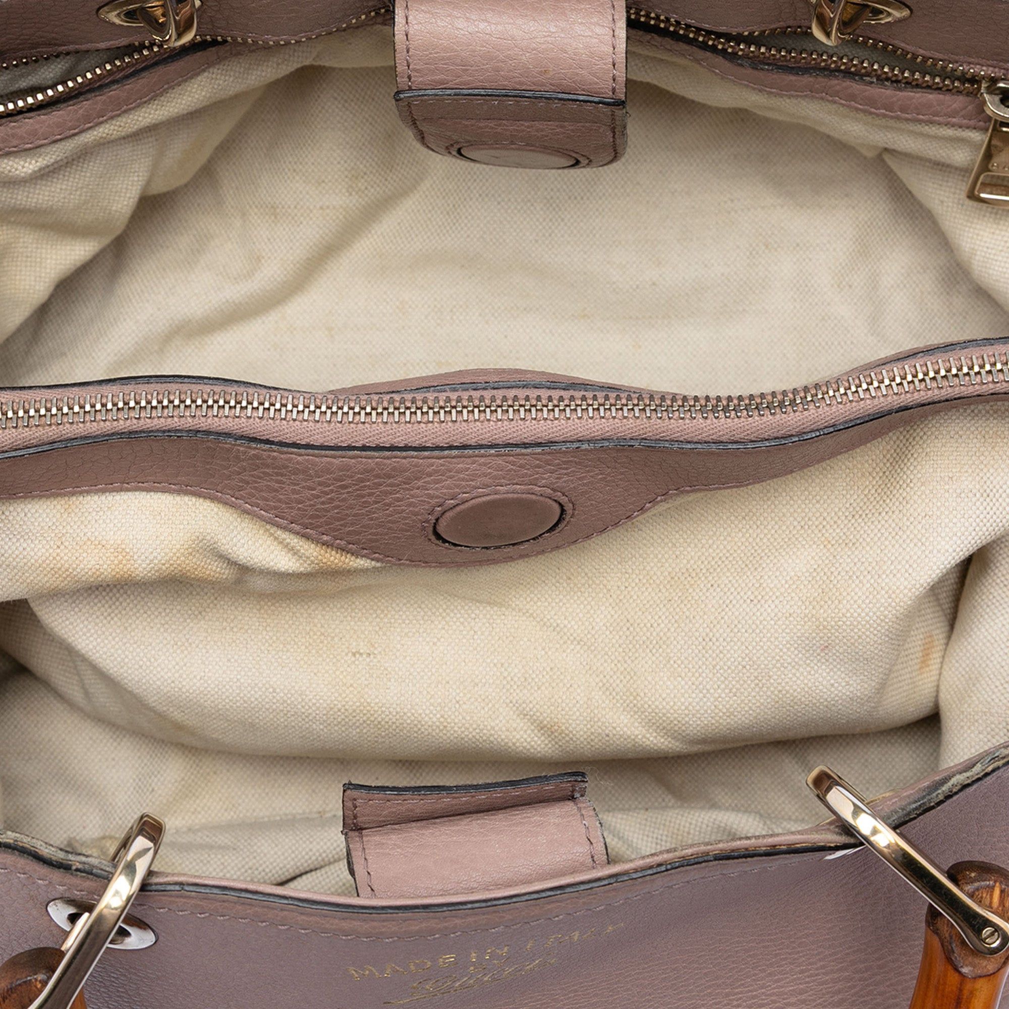 Gucci Medium Calfskin Bamboo Shopper Satchel Size ONE SIZE - 4 Thumbnail