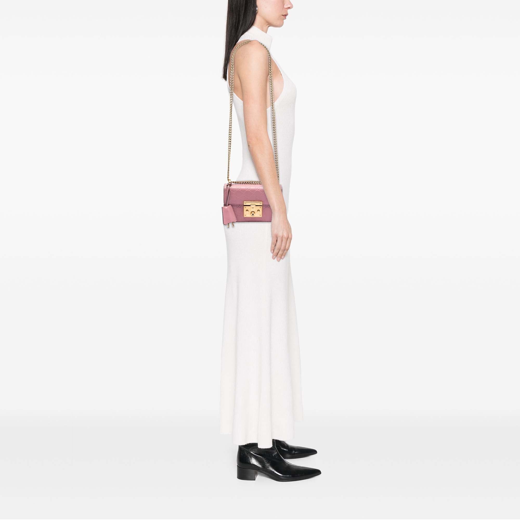 Gucci Small Guccissima Padlock Crossbody Size ONE SIZE - 7 Thumbnail