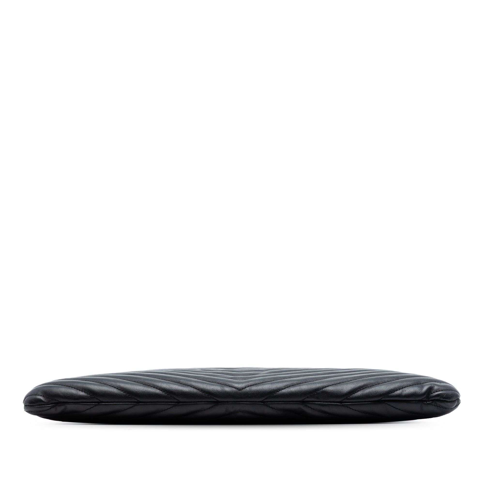 Saint Laurent Paris Quilted Chevron Leather Monogram Document Holder Size ONE SIZE - 3 Thumbnail