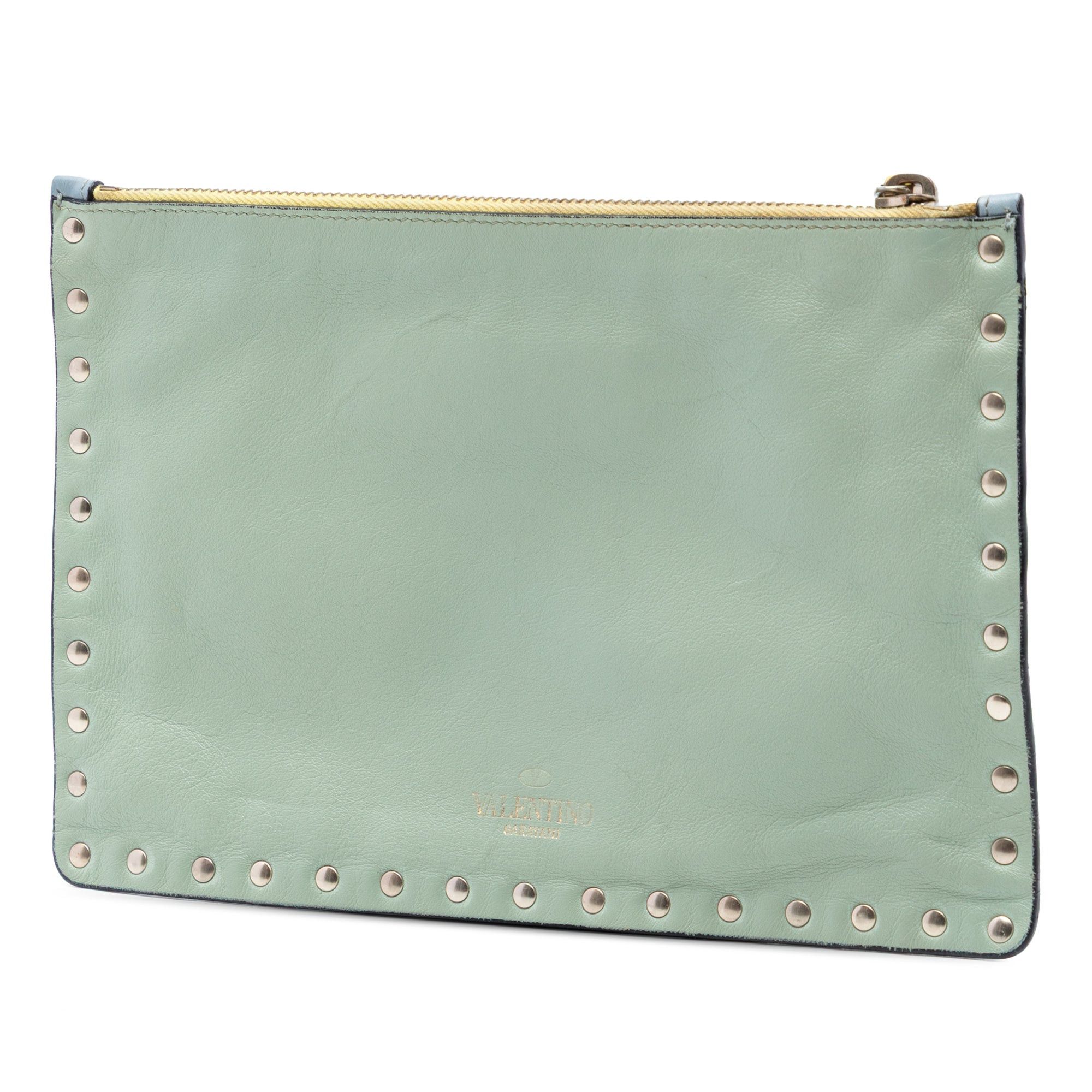 Valentino Bicolor Leather Rockstud Clutch Size ONE SIZE - 2 Thumbnail