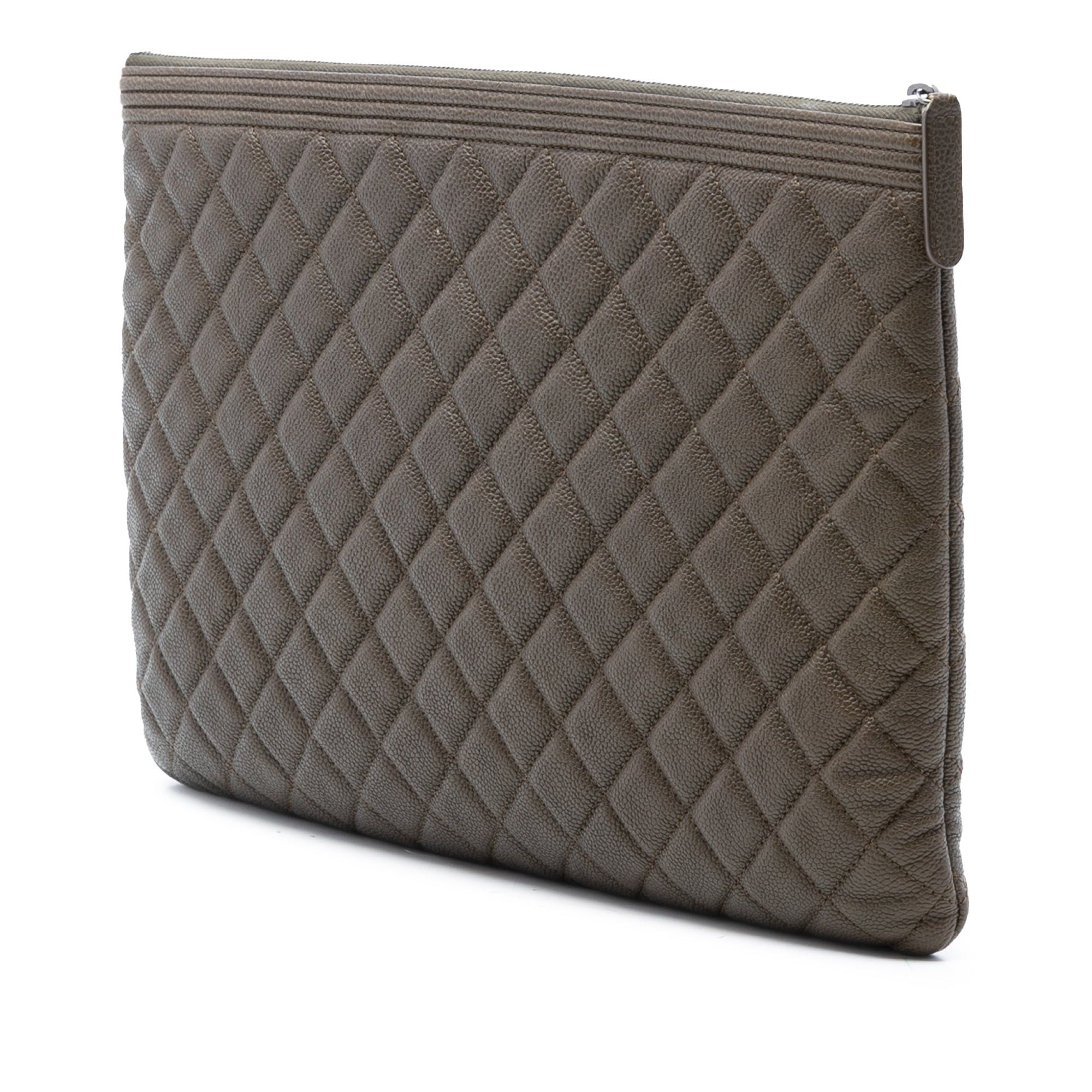Chanel Large Quilted Caviar Boy O Case Clutch Size ONE SIZE - 2 Thumbnail