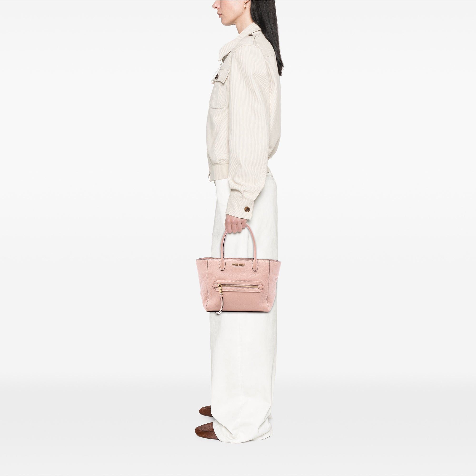 Miu Miu Goatskin Madras Front Pocket Satchel Size ONE SIZE - 6 Thumbnail