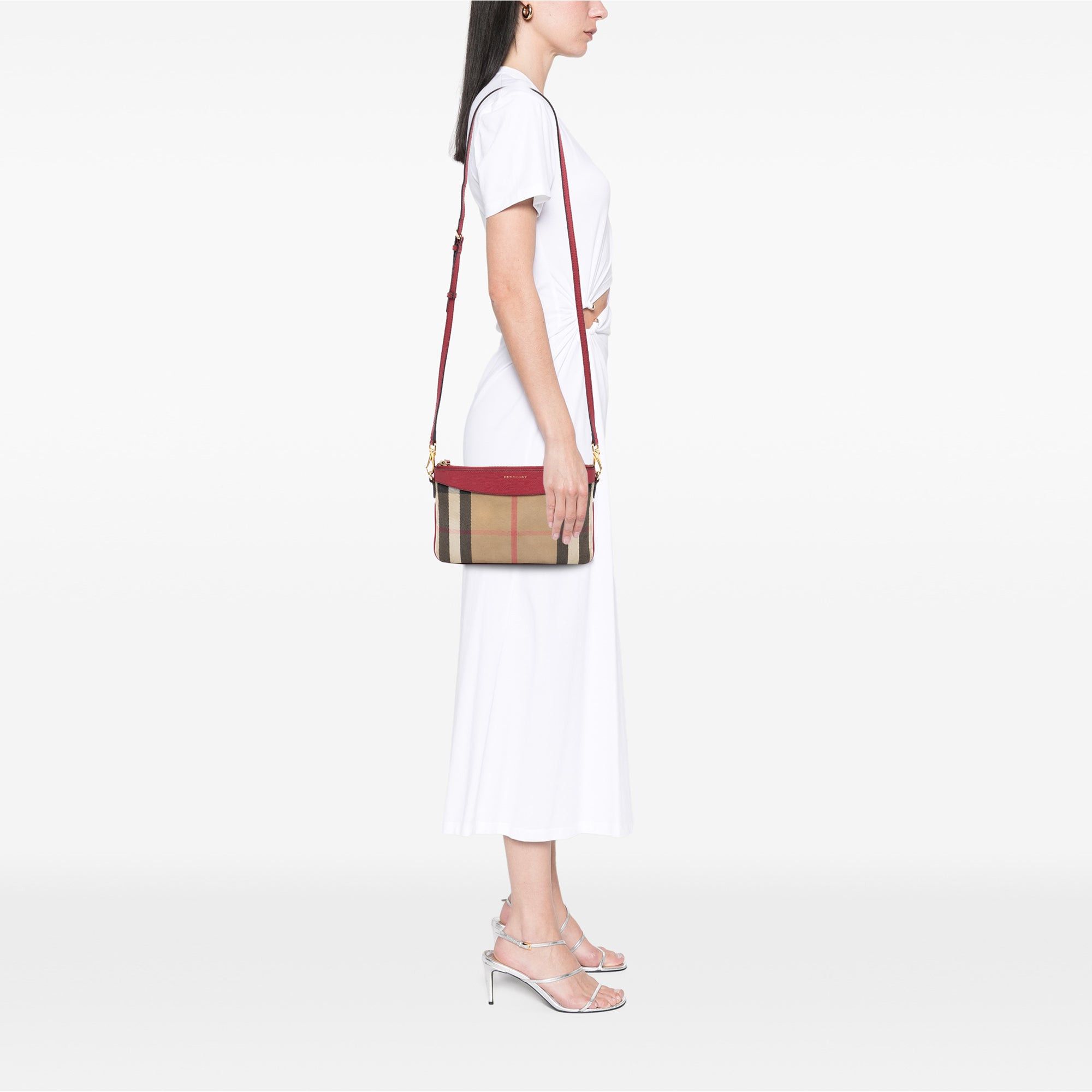 Burberry House Check Canvas Derby Peyton Crossbody Size ONE SIZE - 7 Thumbnail