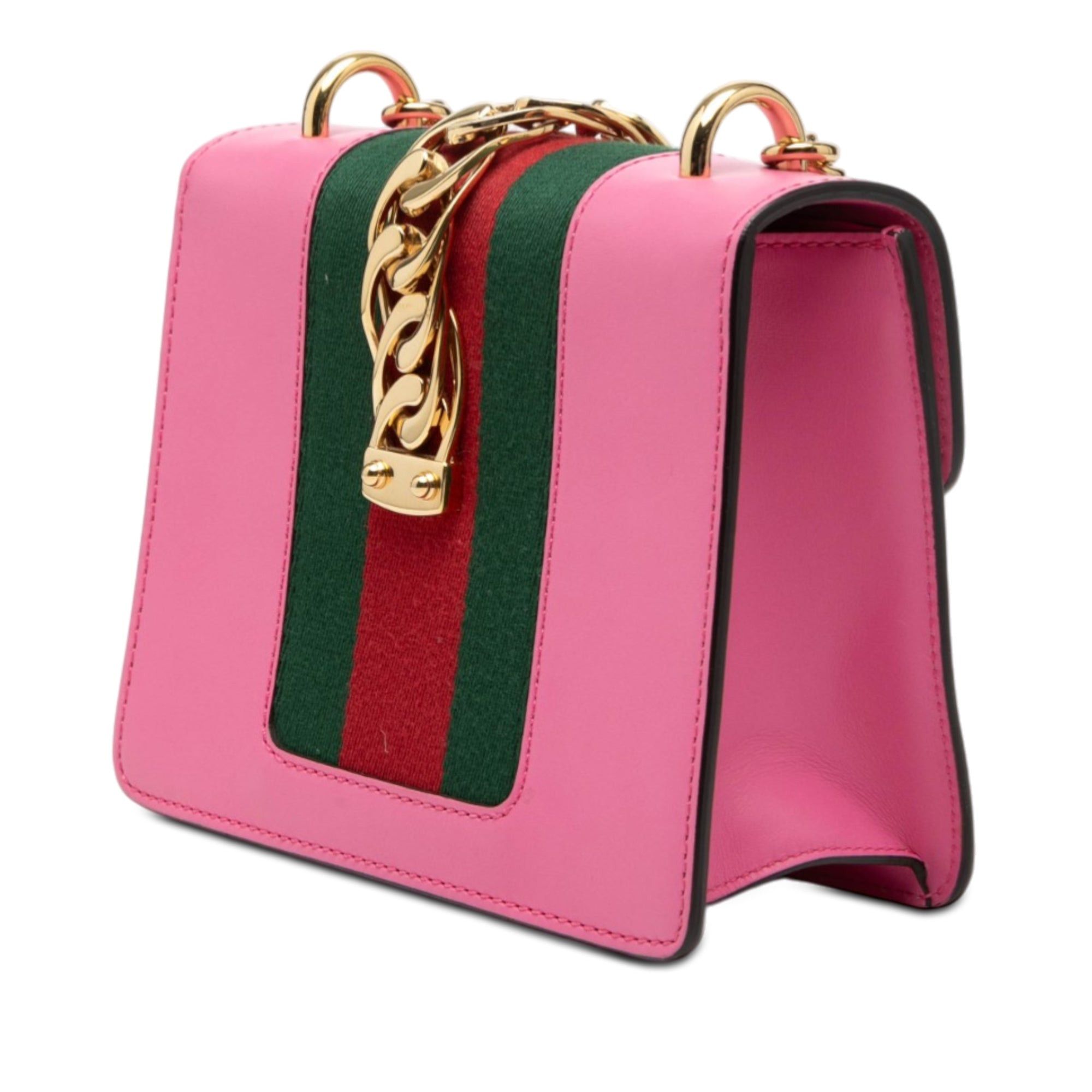 Gucci Mini Calfskin Web Sylvie Chain Crossbody Size ONE SIZE - 2 Thumbnail