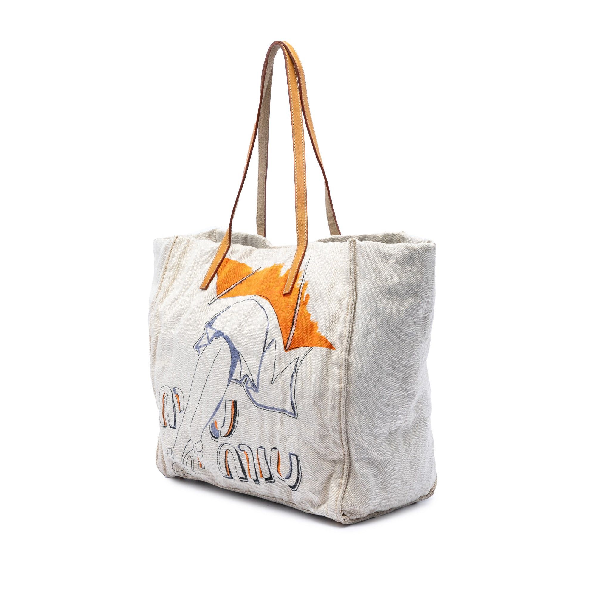 Miu Miu Printed Canvas Tote Size ONE SIZE - 2 Thumbnail