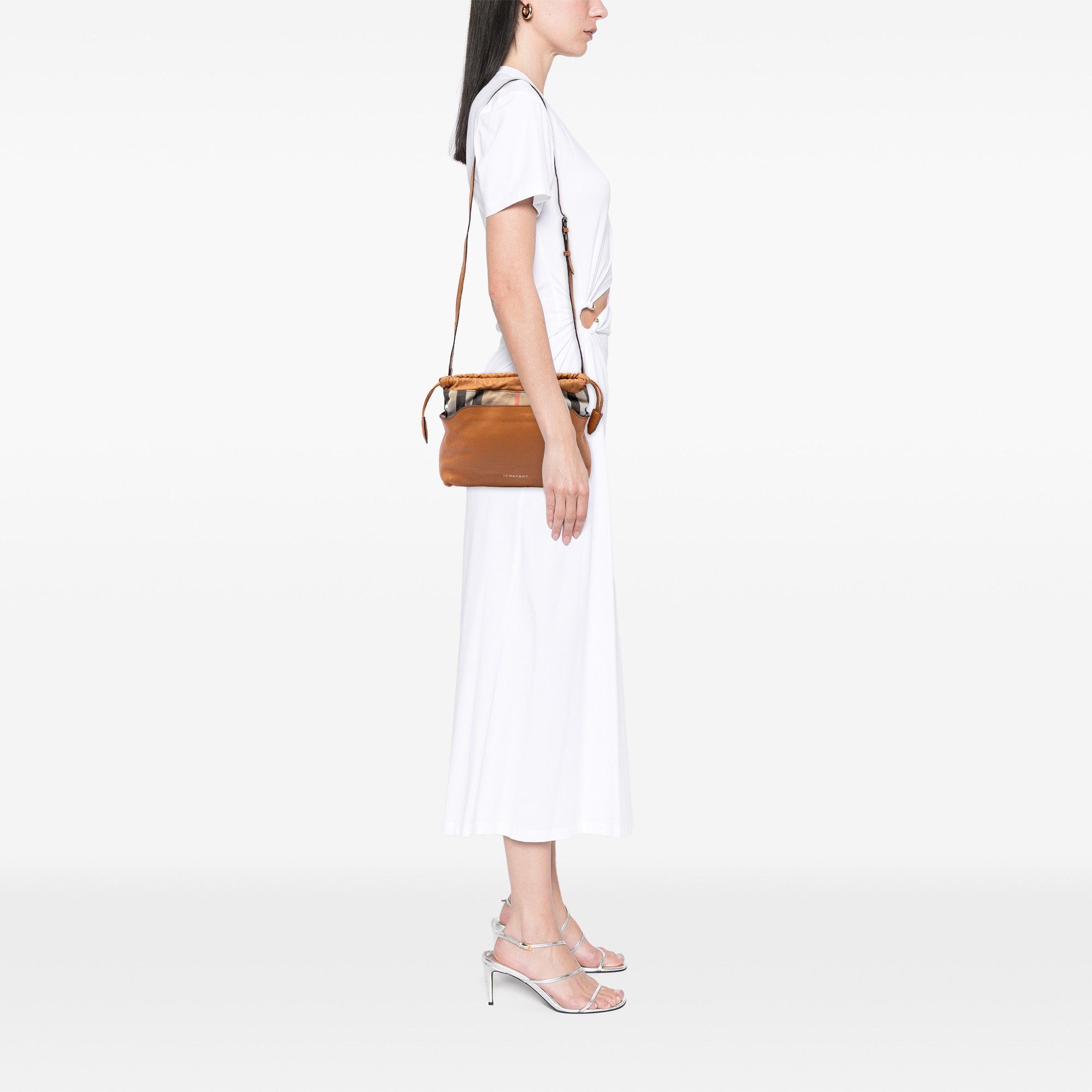 Burberry House Check Canvas and Calfskin Little Crush Crossbody Size ONE SIZE - 7 Thumbnail