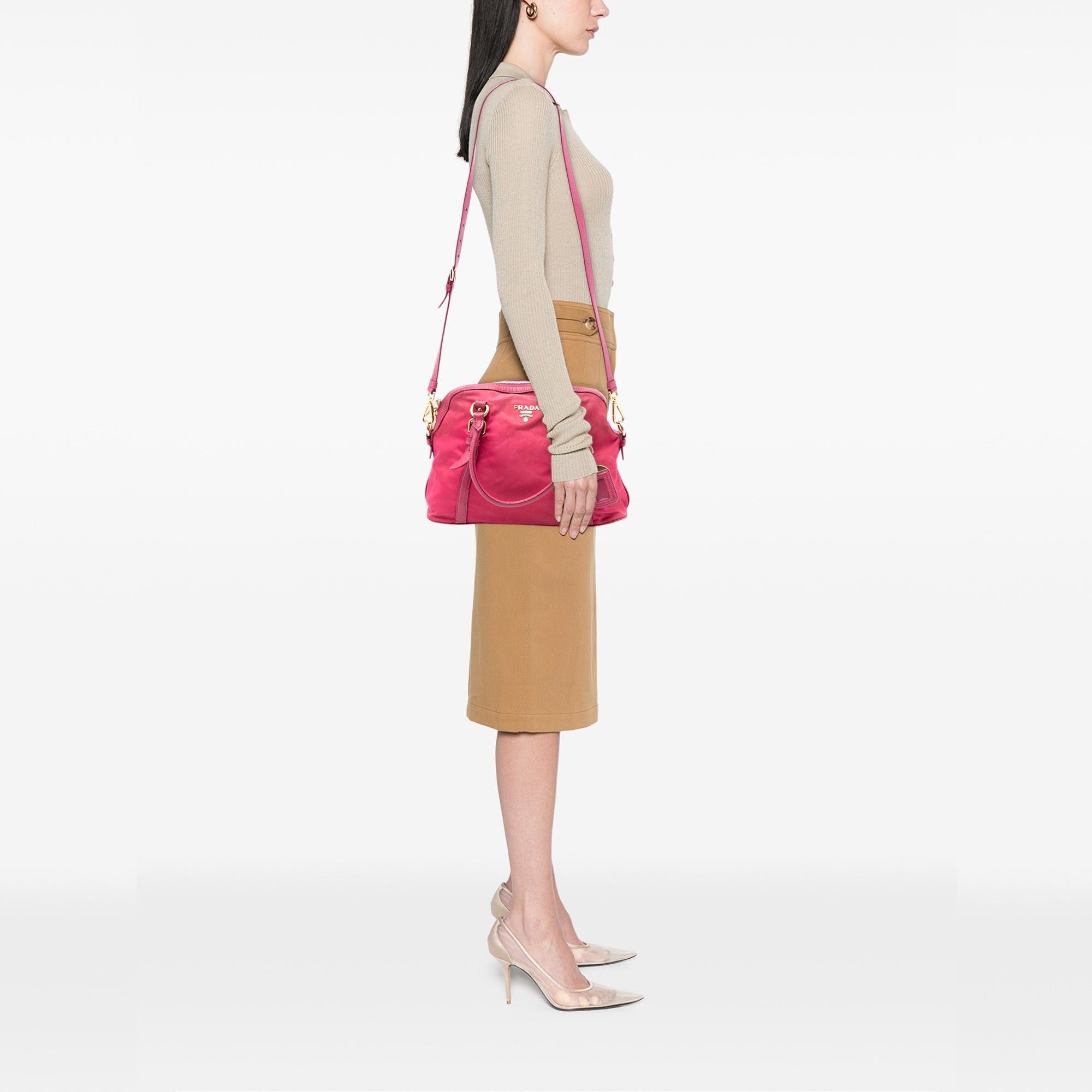 Prada Saffiano Trimmed Tessuto Dome Satchel Size ONE SIZE - 6 Thumbnail