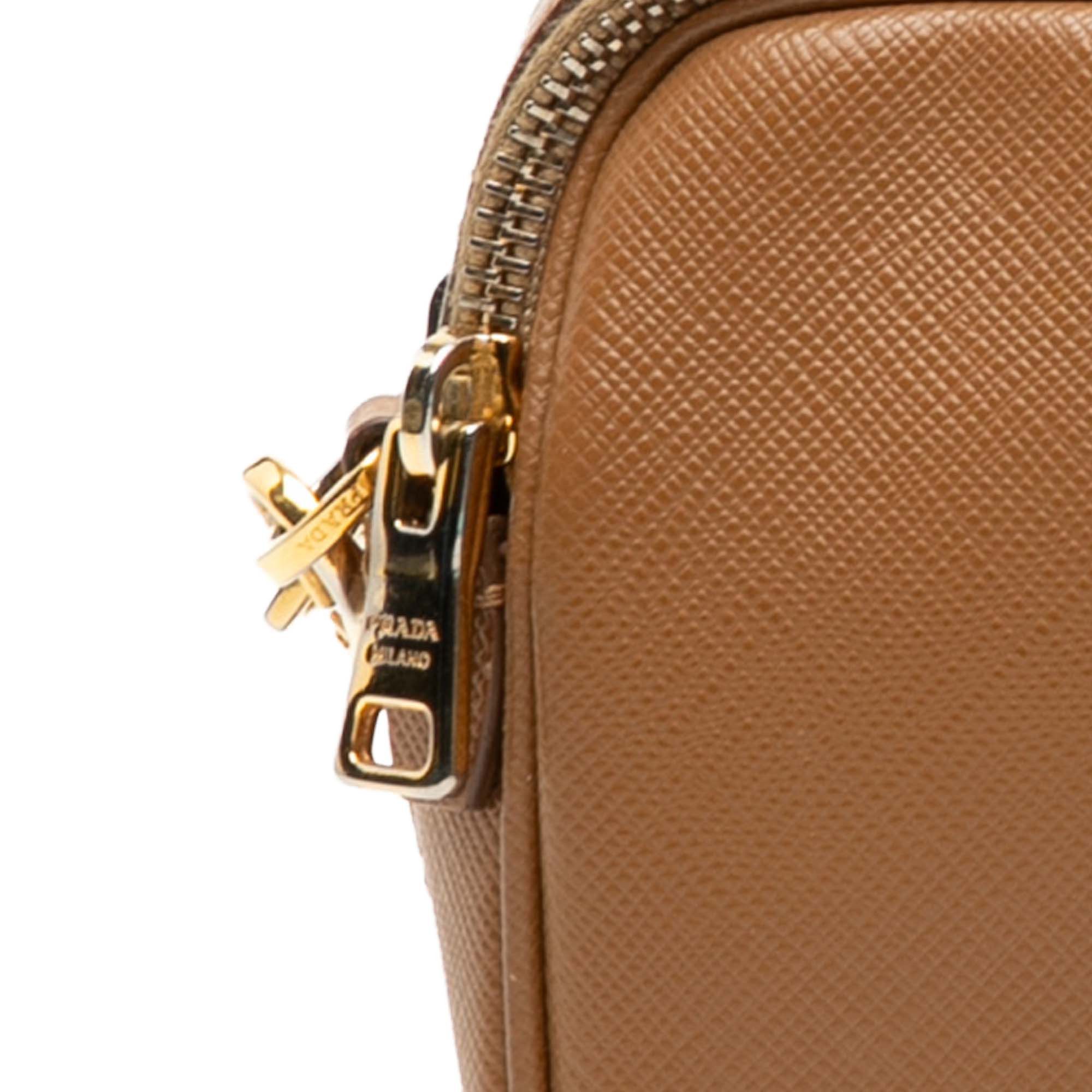 Prada Mini Saffiano Double Zip Crossbody Size ONE SIZE - 7 Thumbnail