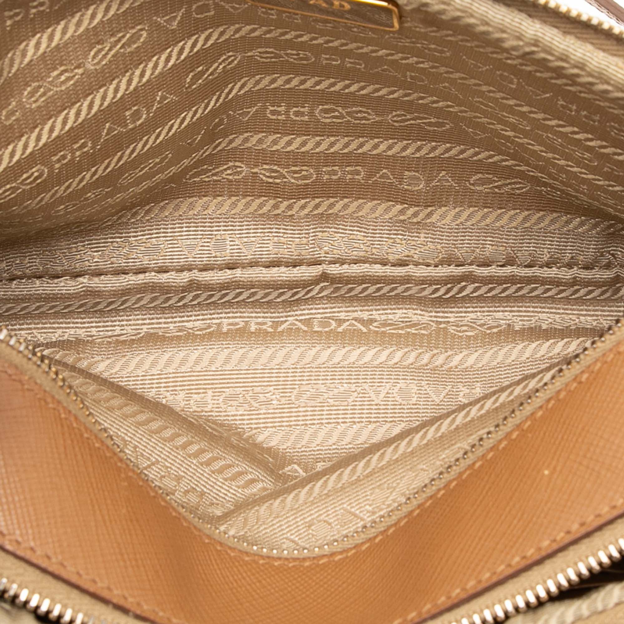 Prada Mini Saffiano Double Zip Crossbody Size ONE SIZE - 4 Thumbnail