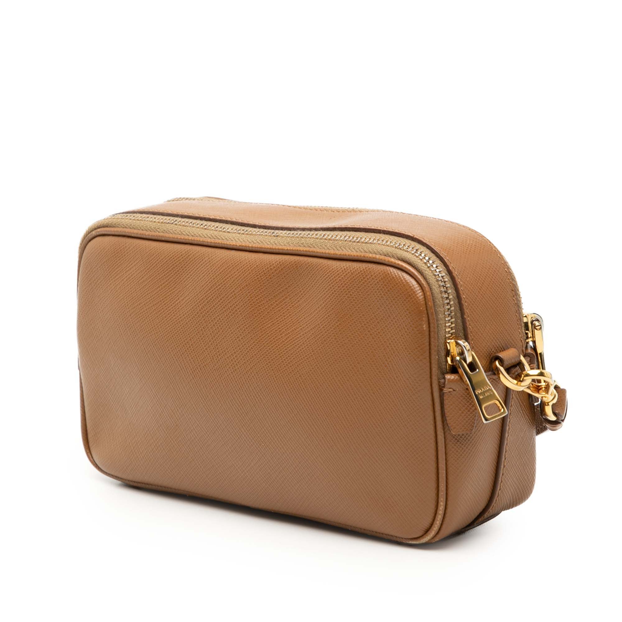 Prada Mini Saffiano Double Zip Crossbody Size ONE SIZE - 2 Thumbnail