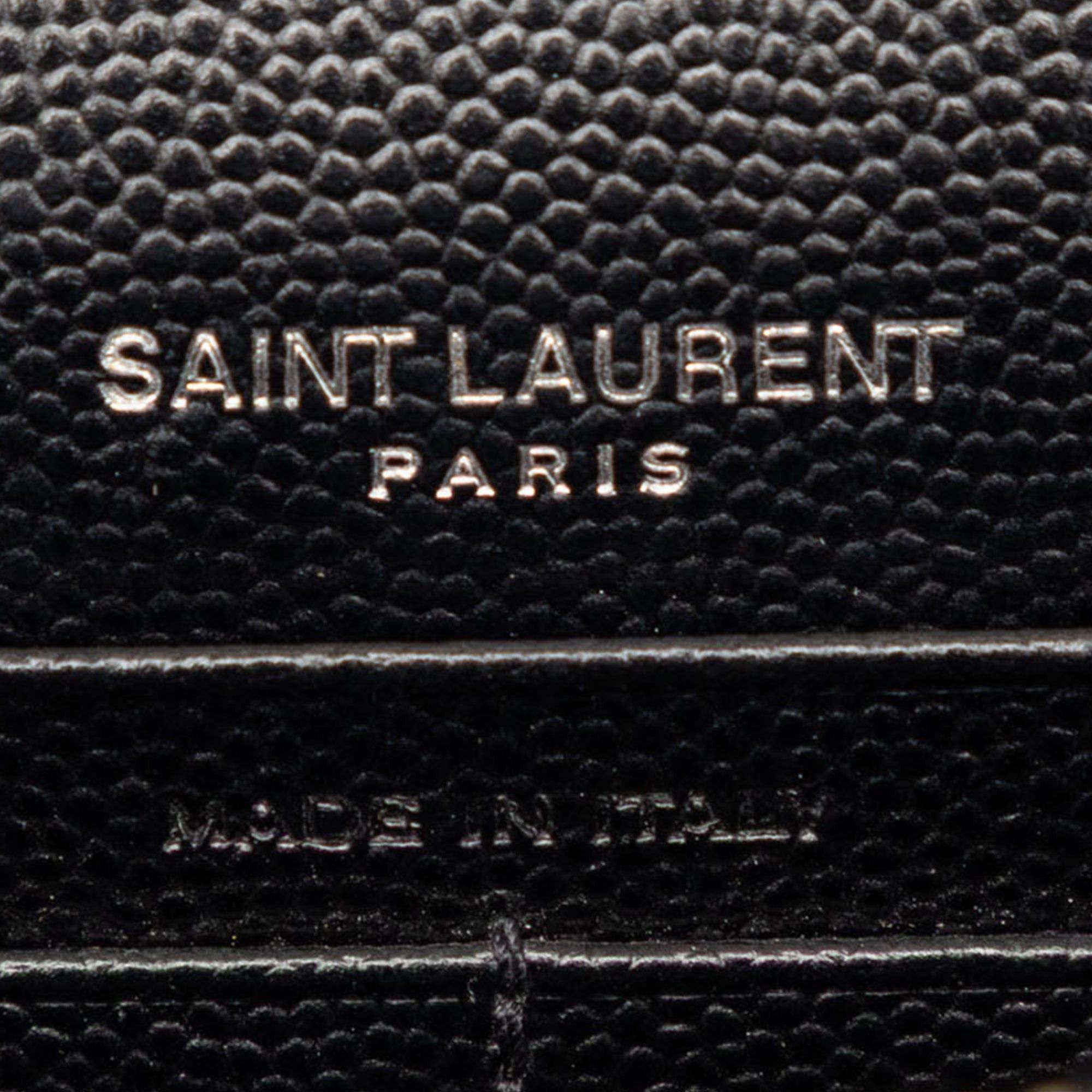 Saint Laurent Paris Grain De Poudre Cassandre Envelope Chain Wallet Size ONE SIZE - 5 Thumbnail