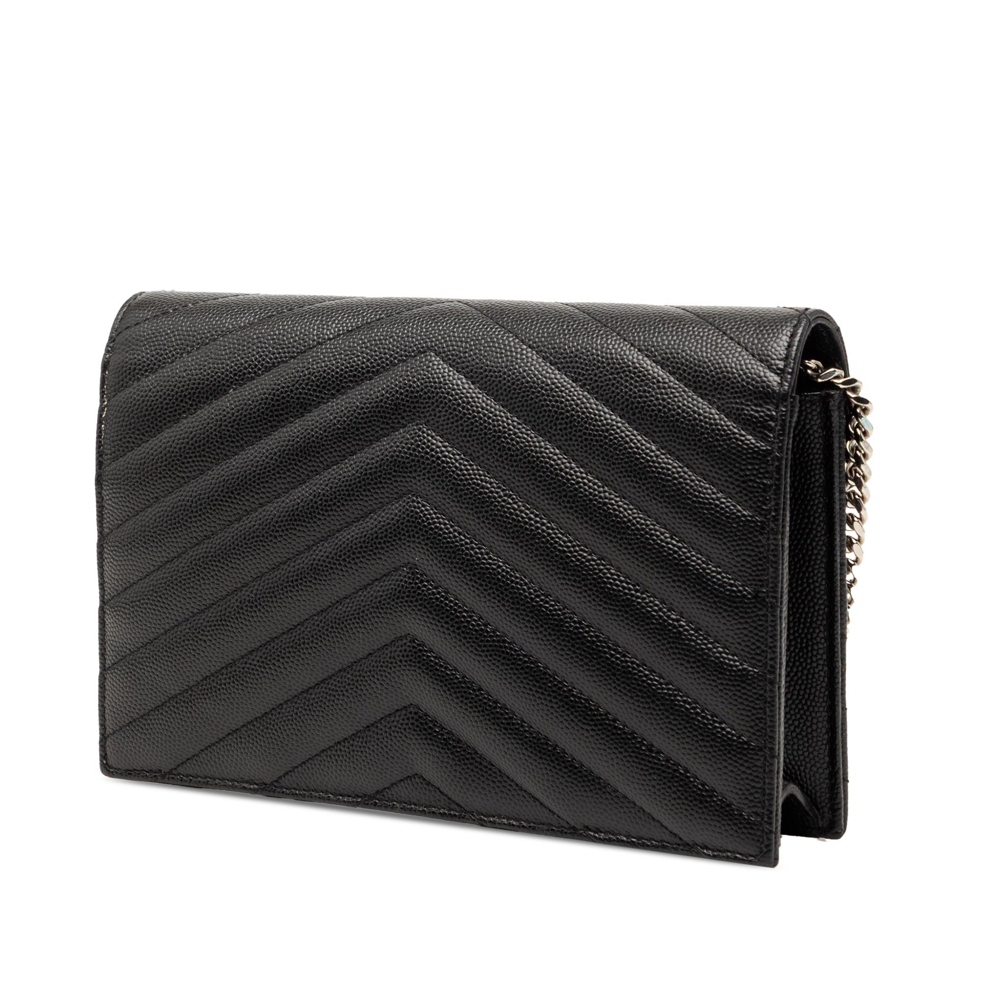 Saint Laurent Paris Grain De Poudre Cassandre Envelope Chain Wallet Size ONE SIZE - 2 Thumbnail