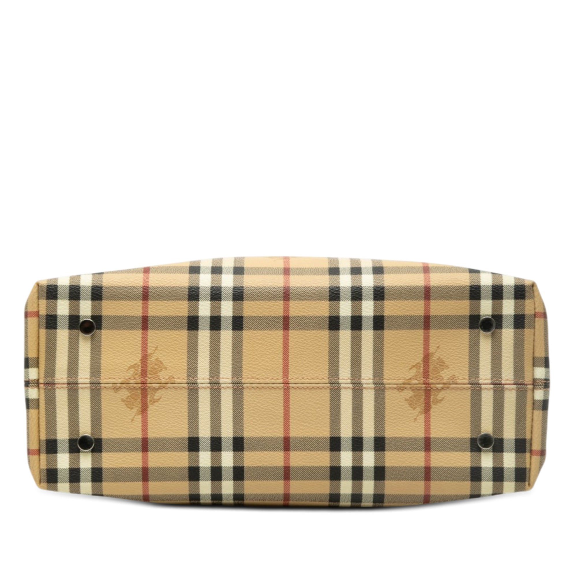 Burberry Haymarket Check Coated Canvas Tote Size ONE SIZE - 3 Thumbnail