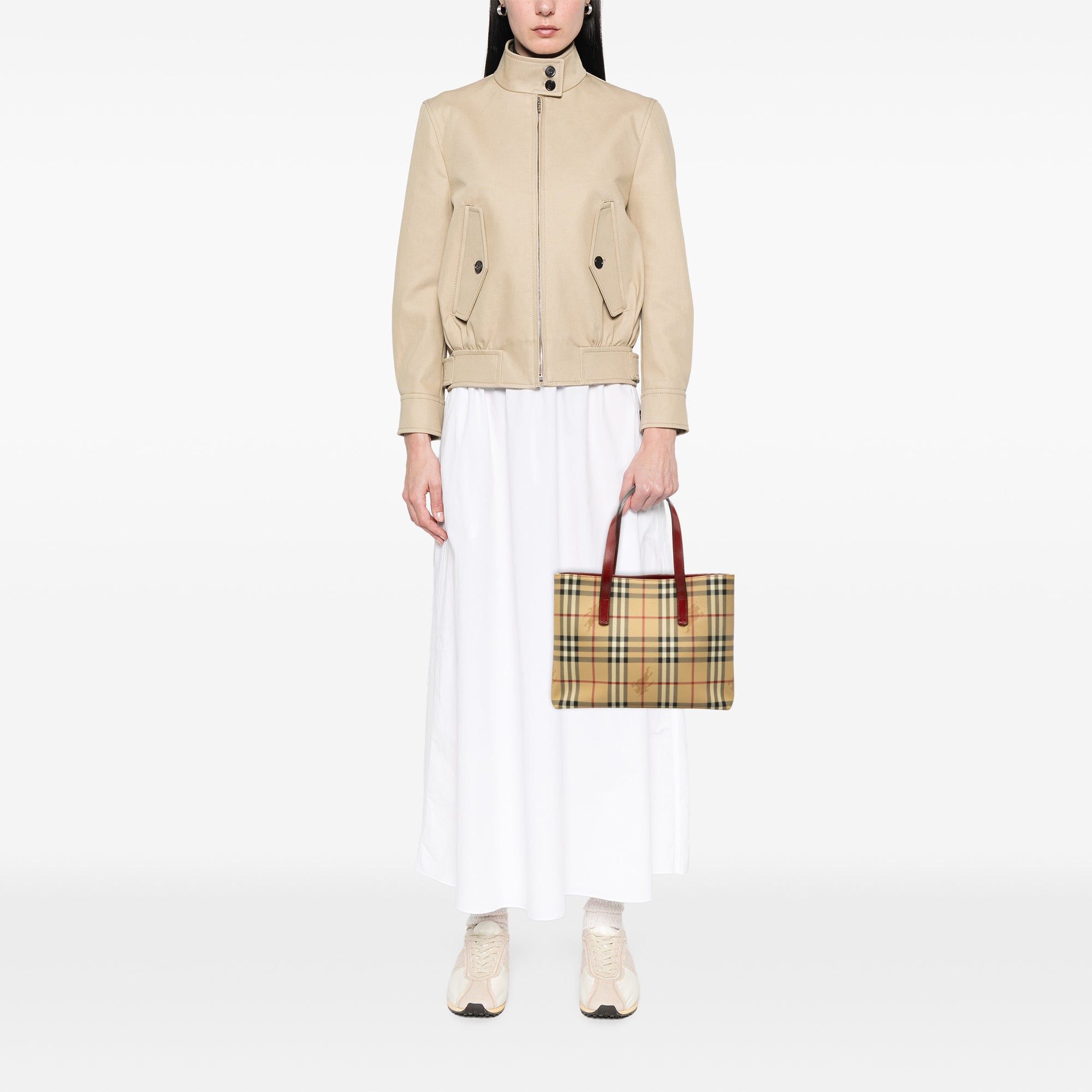Burberry Haymarket Check Coated Canvas Tote Size ONE SIZE - 7 Thumbnail