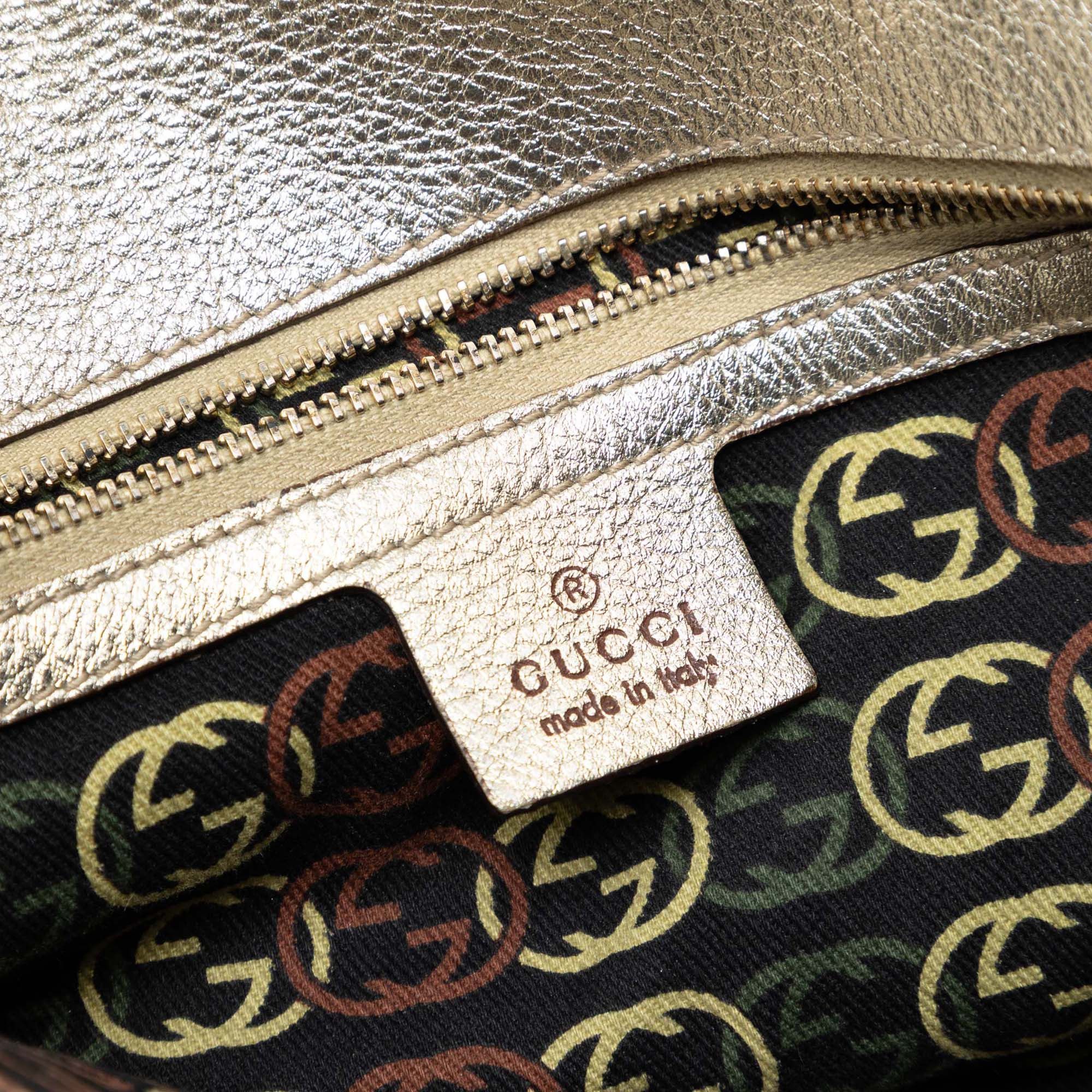 Gucci Medium Metallic Calfskin Britt Tassel Flap Shoulder Bag Size ONE SIZE - 5 Thumbnail
