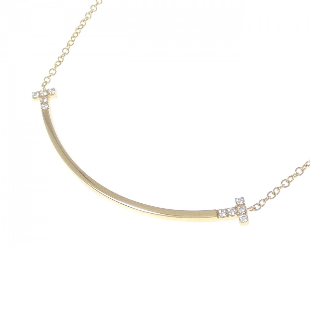 Tiffany & Co. Tiffany & Co. Tiffany T Smile Small 750 Yellow Gold Diamond Necklace Precious Metal Necklace 74957013 DUTY FREE for USA Size ONE SIZE - 3 Thumbnail