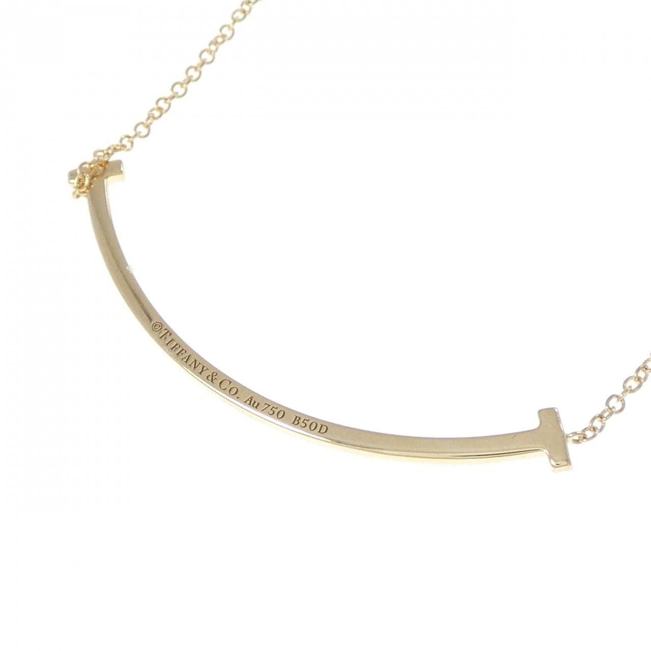 Tiffany & Co. Tiffany & Co. Tiffany T Smile Small 750 Yellow Gold Diamond Necklace Precious Metal Necklace 74957013 DUTY FREE for USA Size ONE SIZE - 4 Thumbnail