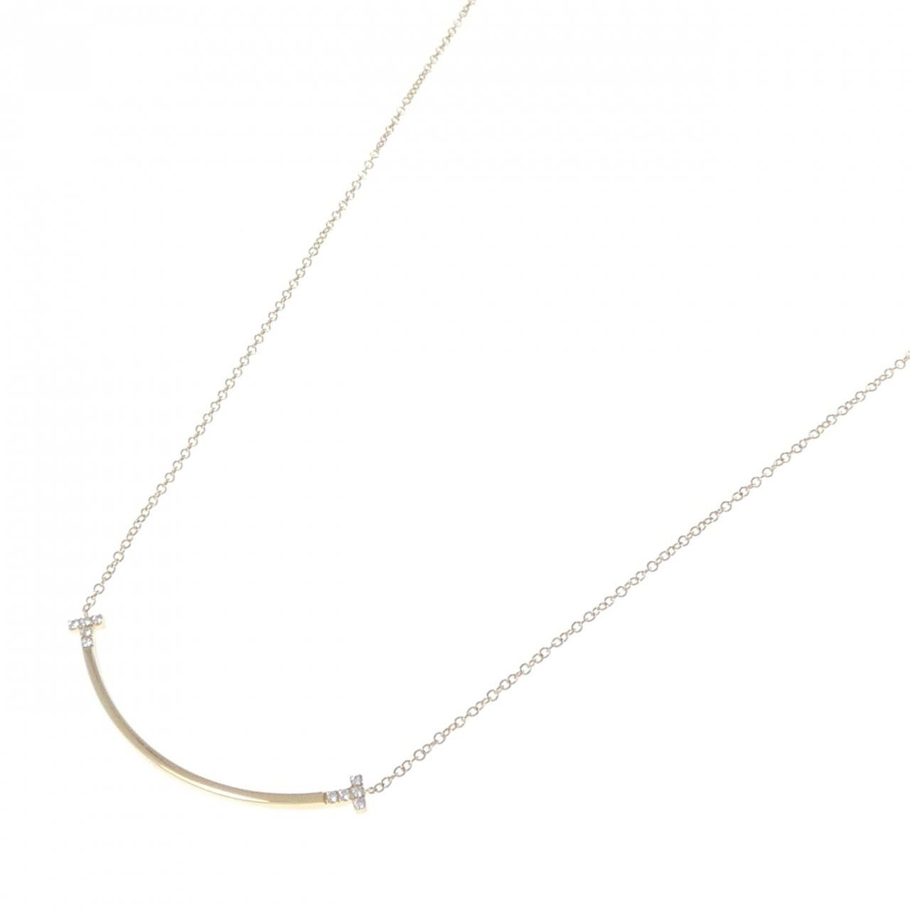 Tiffany & Co. Tiffany & Co. Tiffany T Smile Small 750 Yellow Gold Diamond Necklace Precious Metal Necklace 74957013 DUTY FREE for USA Size ONE SIZE - 2 Thumbnail