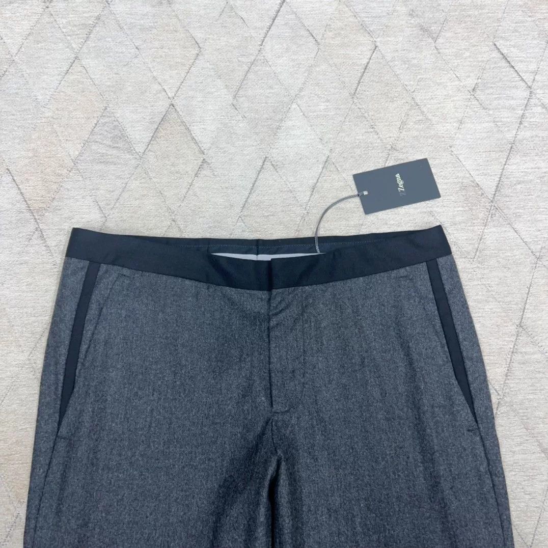 Ermenegildo Zegna Zegna Dark Gray Woolen Suit Pants Size US 34 / EU 50 - 2 Thumbnail