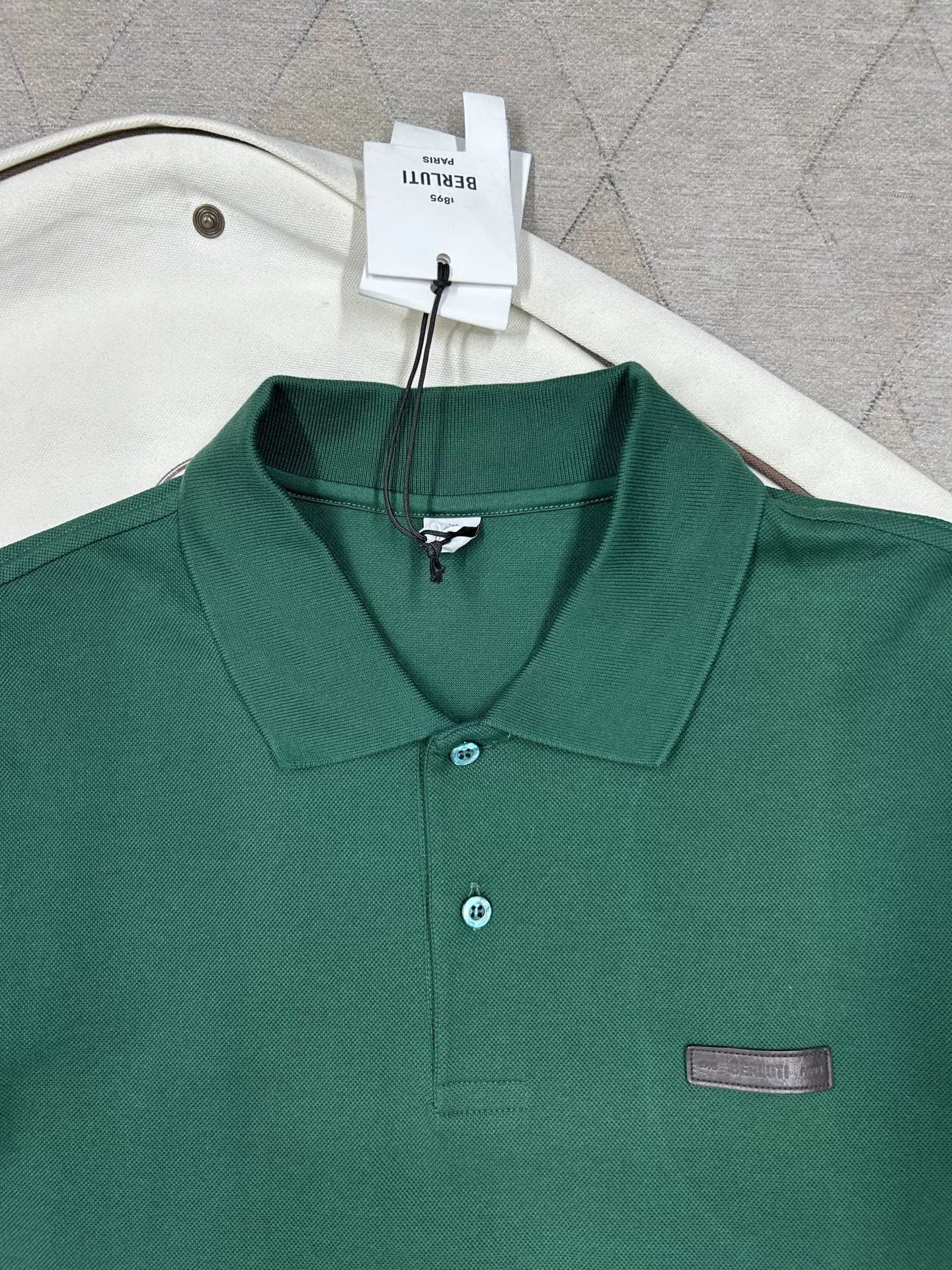Berluti Berluti Logo Leather Polo Shirt Size US M / EU 48-50 / 2 - 2 Thumbnail