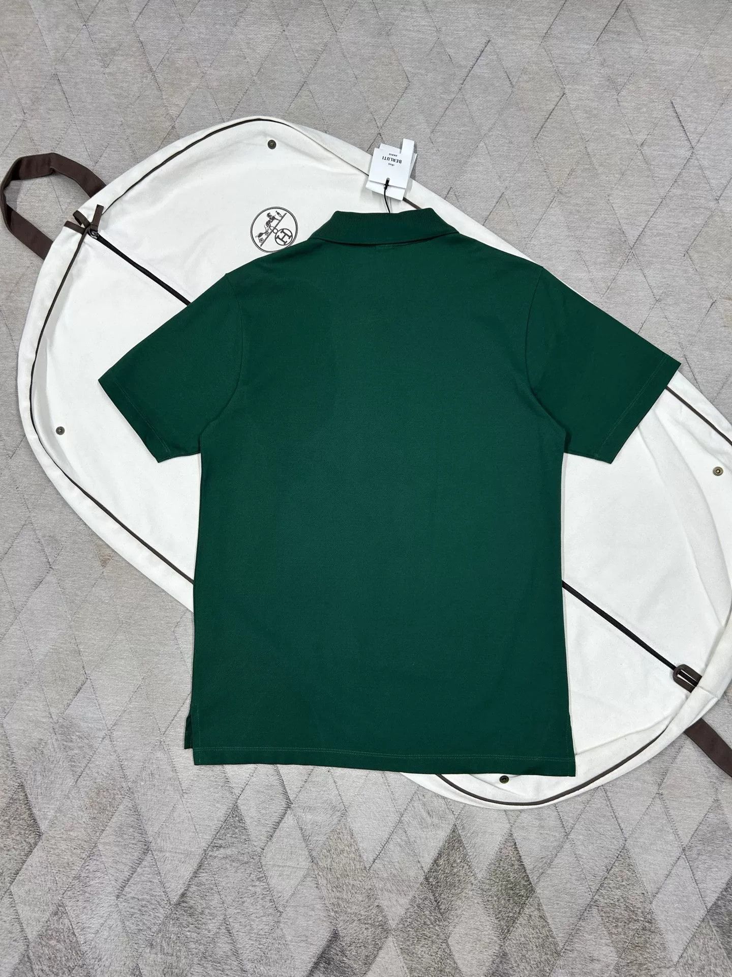 Berluti Berluti Logo Leather Polo Shirt Size US M / EU 48-50 / 2 - 4 Thumbnail