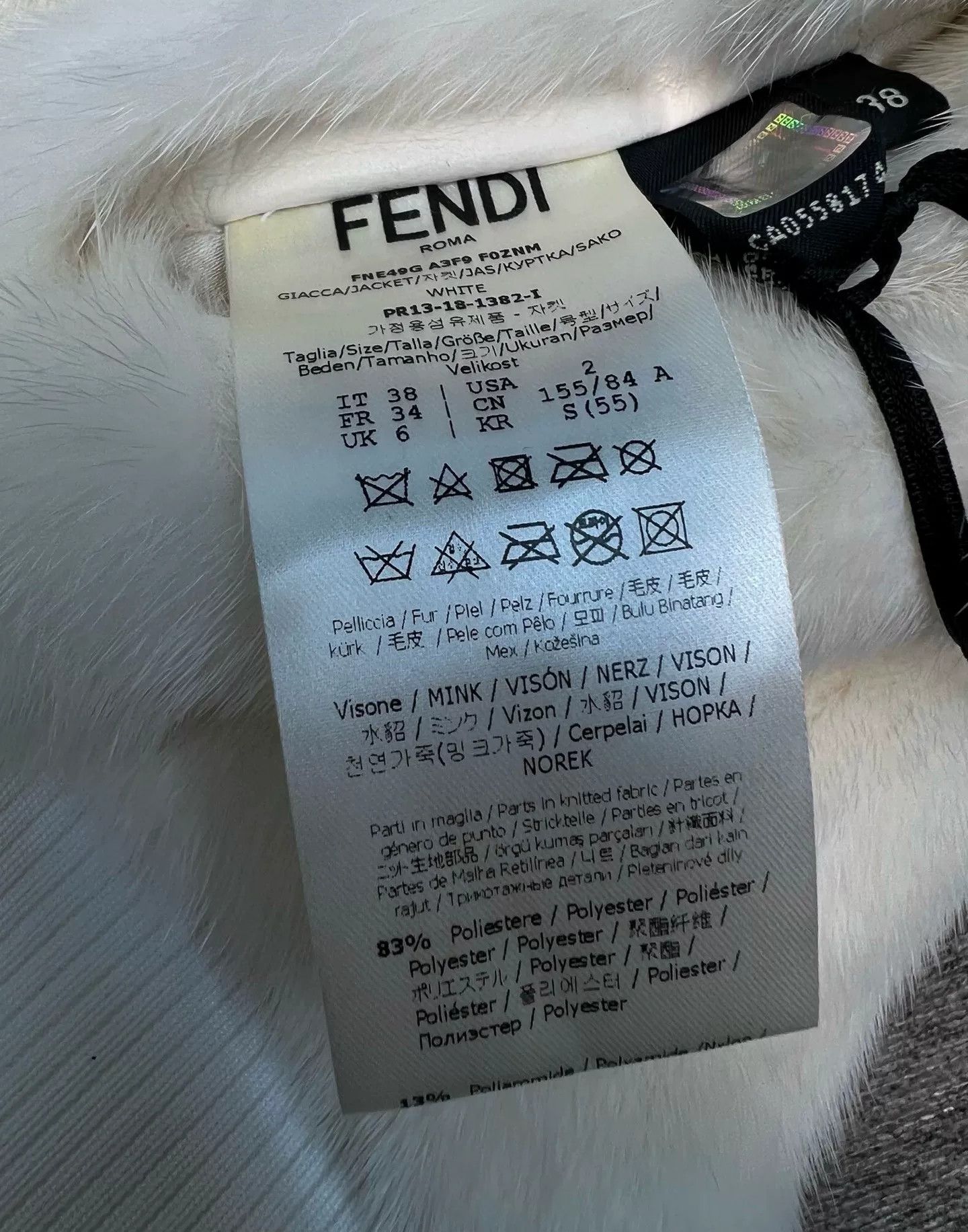 Fendi Fendi Mink Fur Short Coat Size US XXS / EU 40 - 8 Thumbnail