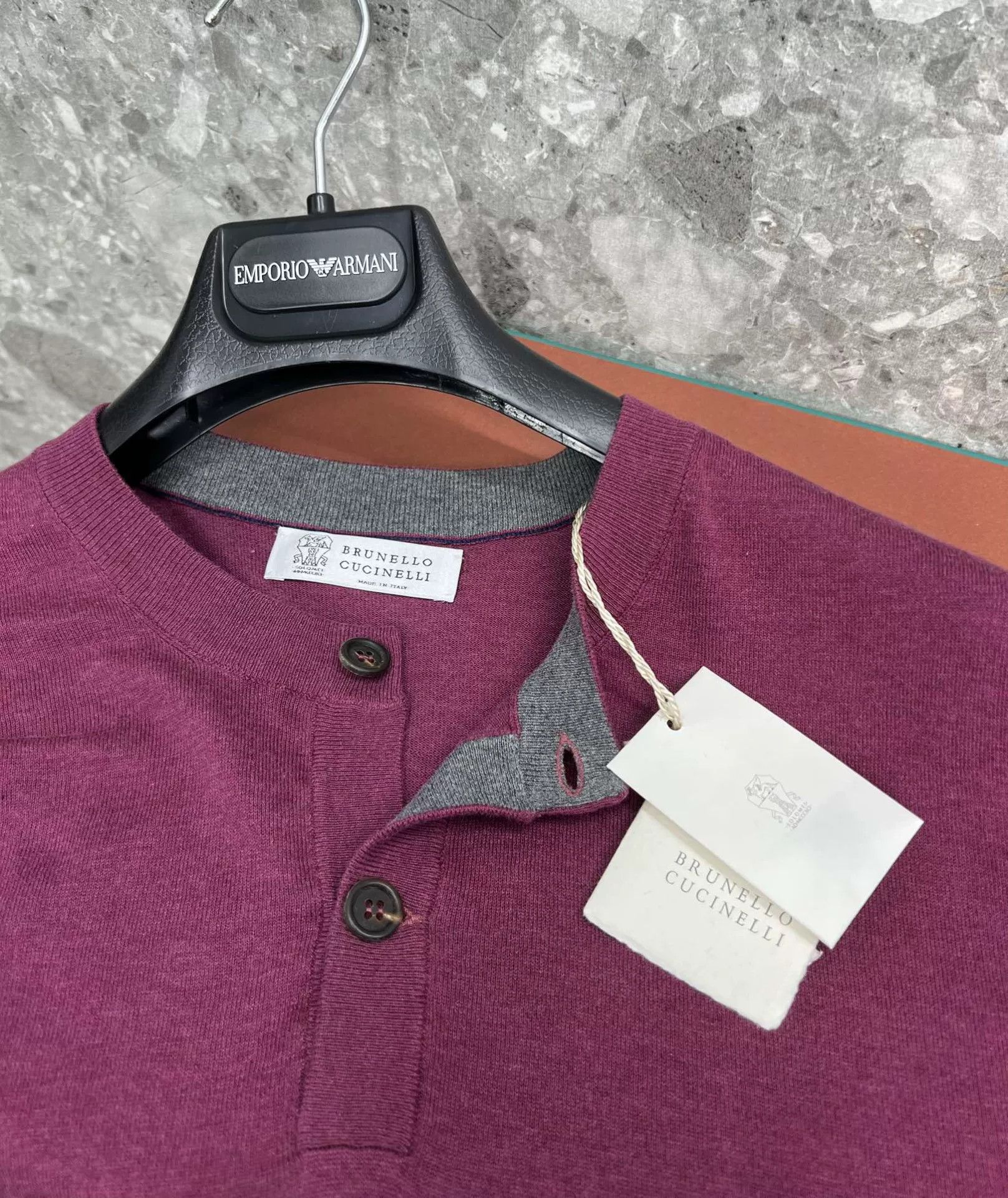 Brunello Cucinelli Brunello Cucinelli Sea Island Cotton Henry Neck Knit Size US M / EU 48-50 / 2 - 3 Thumbnail