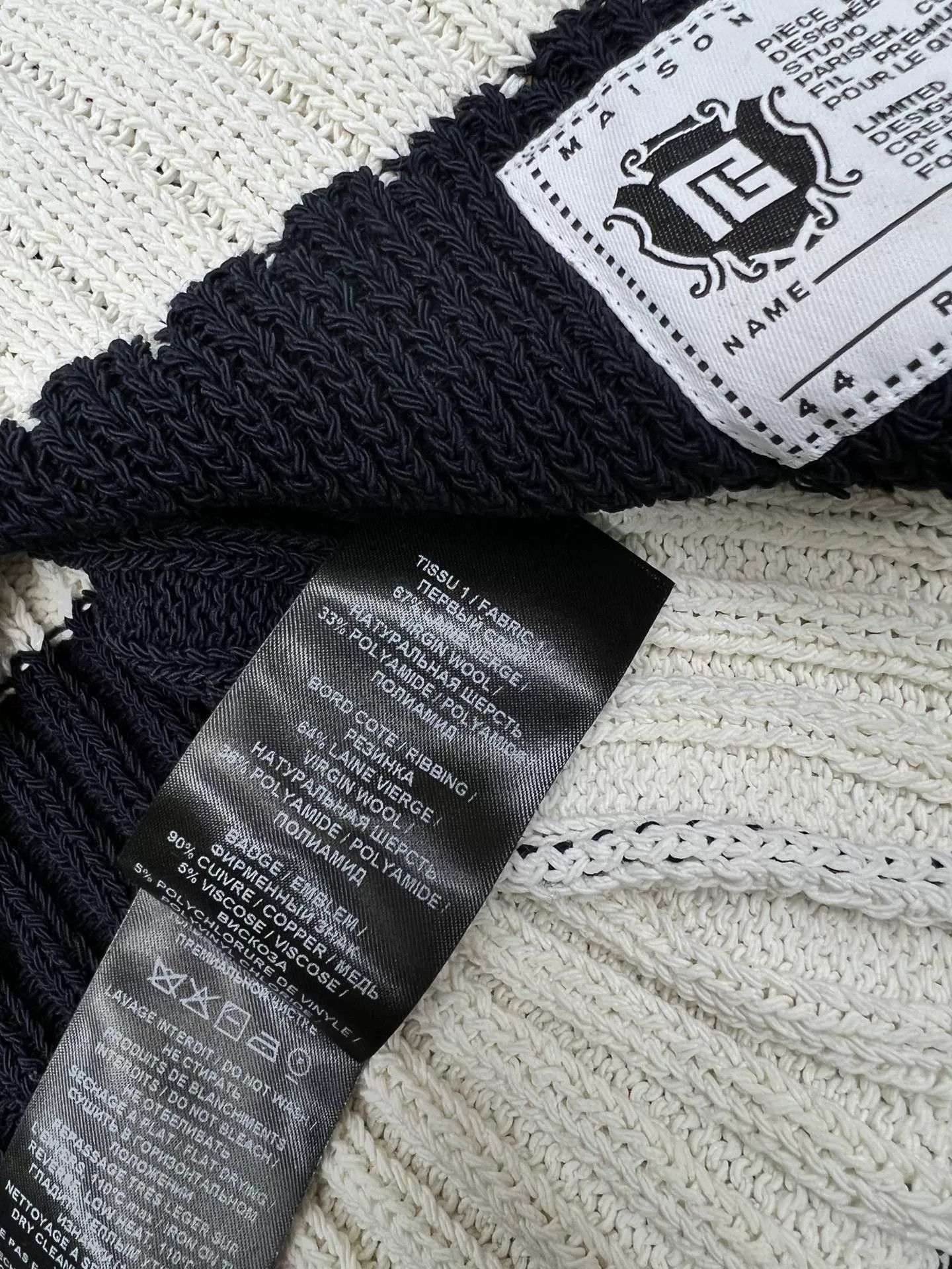 Balmain Balmain Heavy Destruction Wool Sweater Size US L / EU 52-54 / 3 - 6 Thumbnail