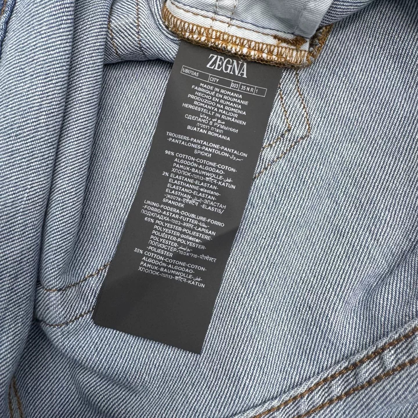 Ermenegildo Zegna Ermenegildo Zegna Light Blue Stretch Jeans Size US 36 / EU 52 - 7 Thumbnail