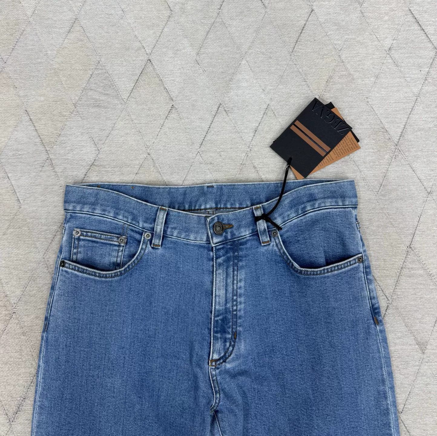 Ermenegildo Zegna Ermenegildo Zegna Light Blue Stretch Jeans Size US 36 / EU 52 - 2 Thumbnail