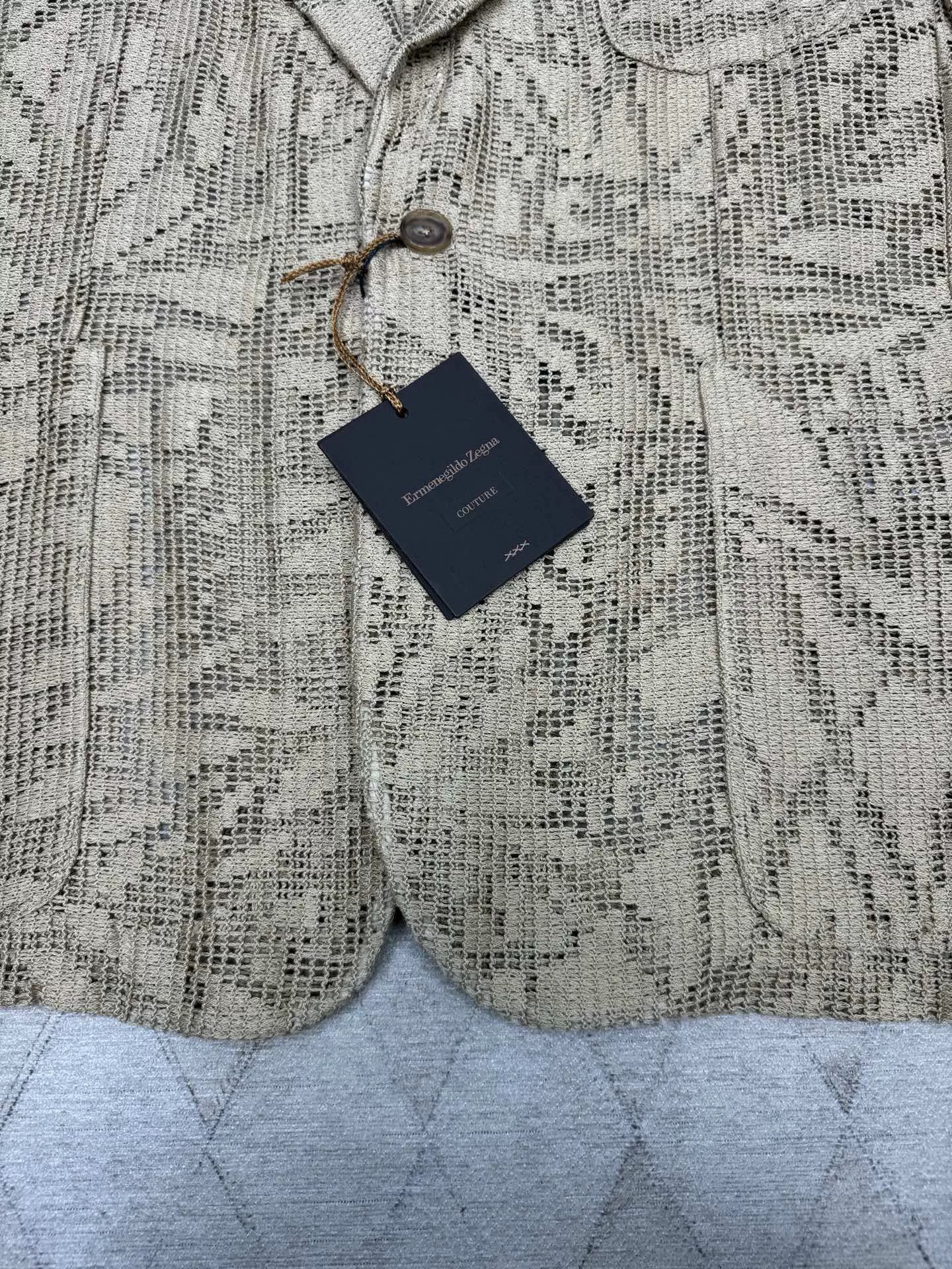 Ermenegildo Zegna Zegna Couture Spring Summer Hollow Out Blazer Size US L / EU 52-54 / 3 - 6 Thumbnail