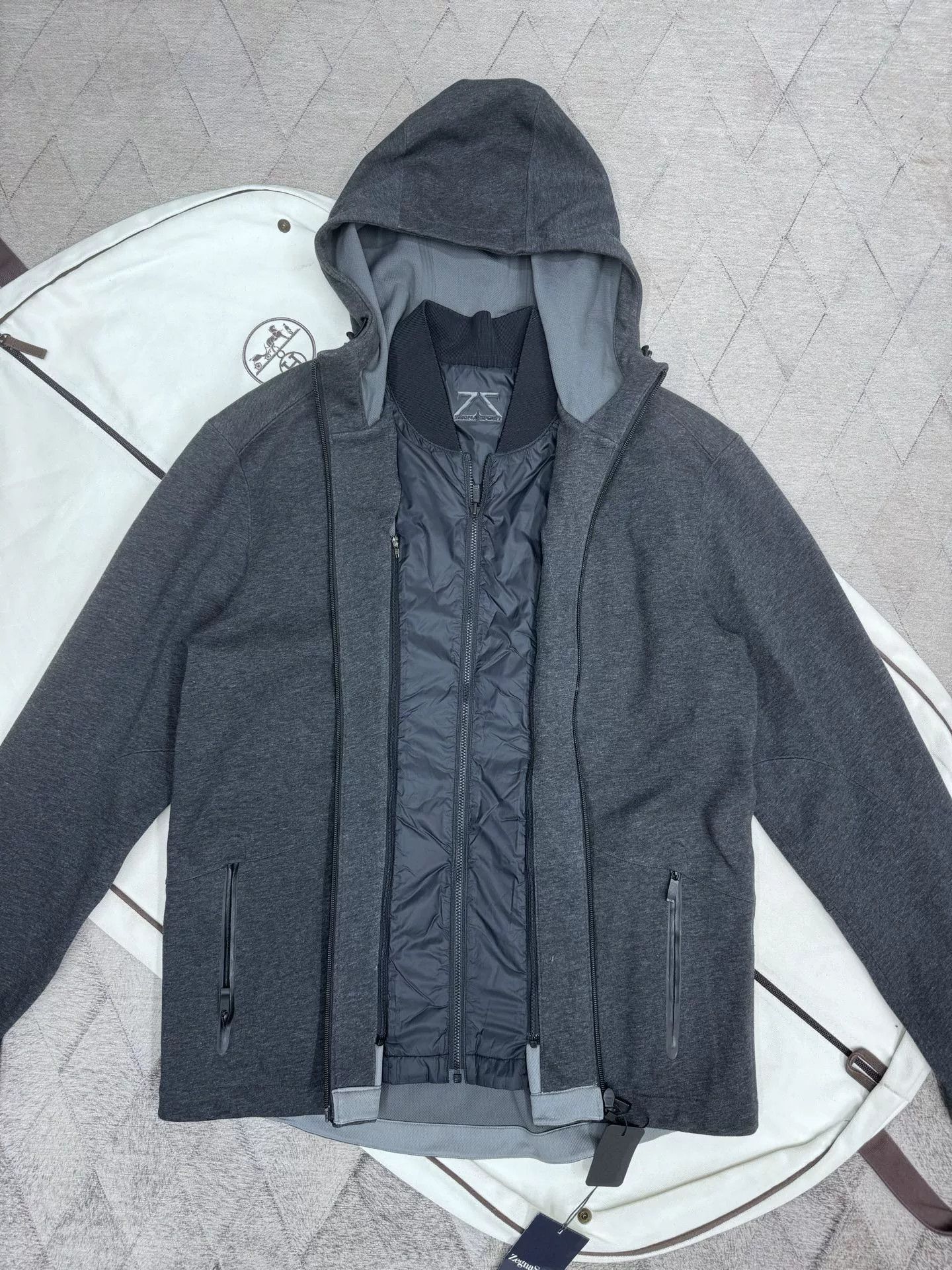 Ermenegildo Zegna Zegna Hooded Jacket w/ Detachable Vest Size US L / EU 52-54 / 3 - 4 Thumbnail