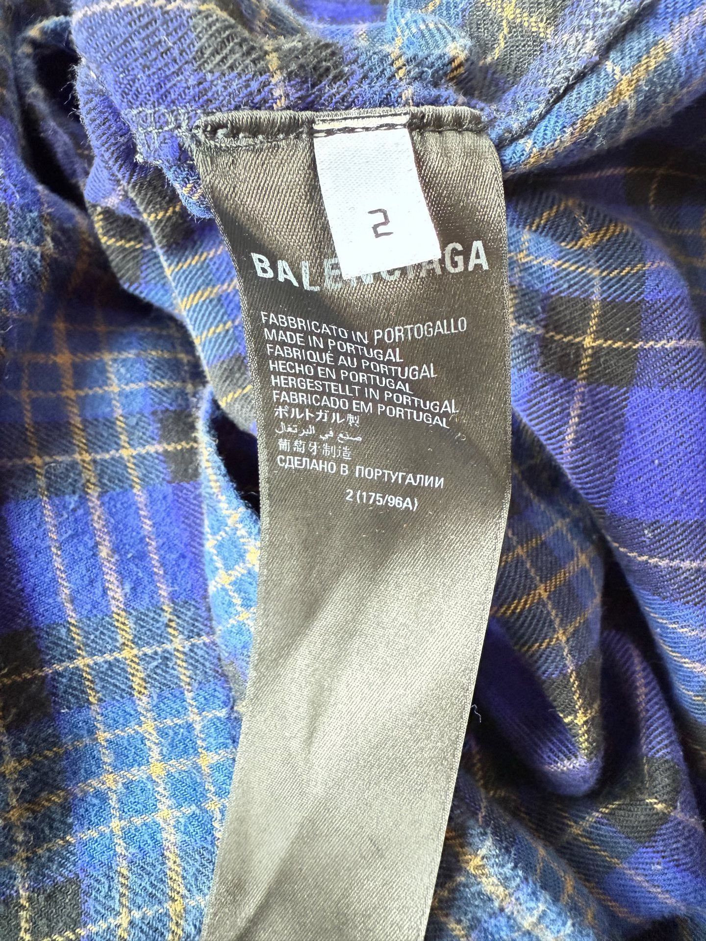 Balenciaga Balenciaga Batman Embroidery Plaid Shirt Size US M / EU 48-50 / 2 - 8 Thumbnail