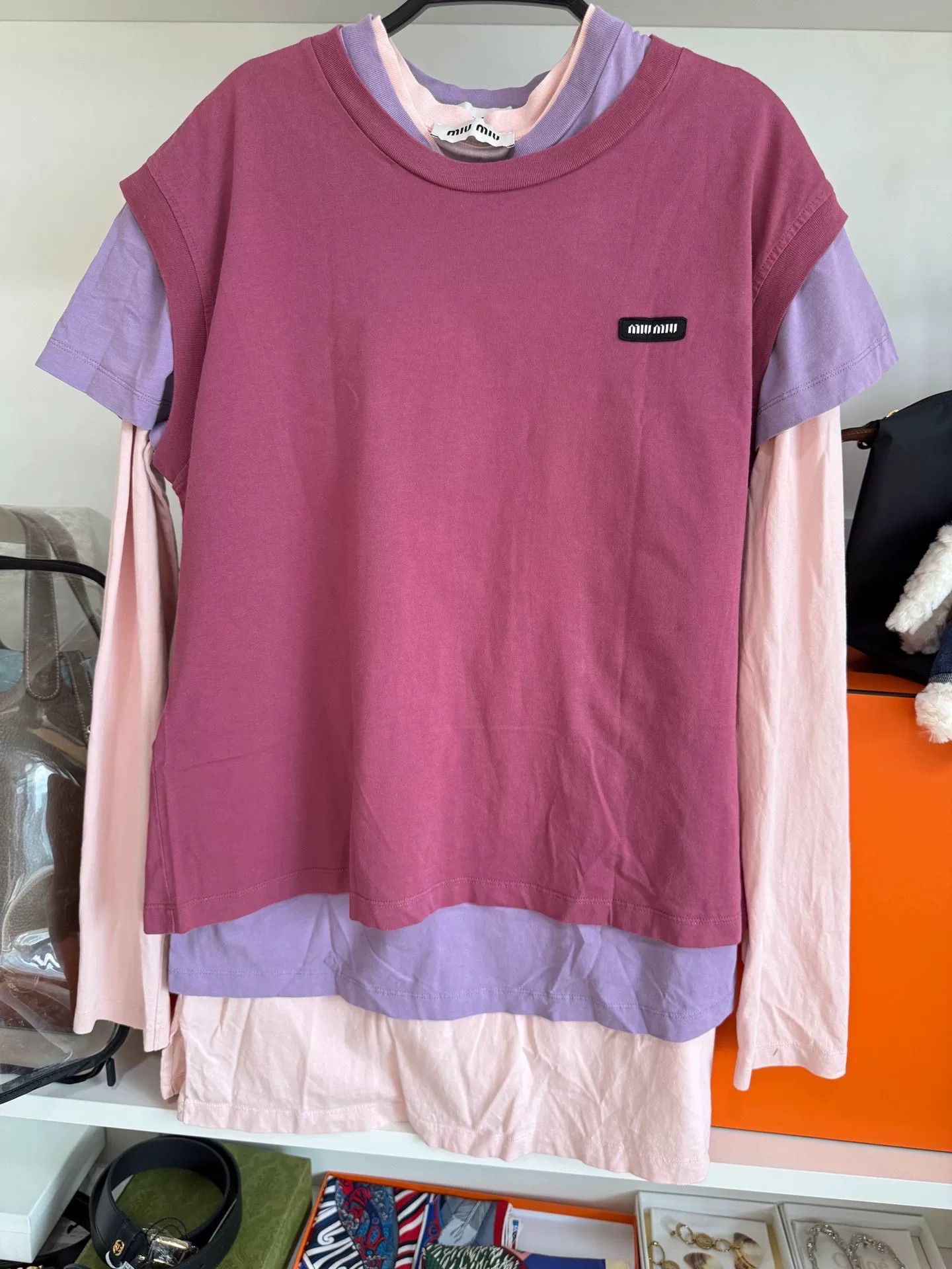 Miu Miu Miu Miu 24SS Purple Pink 3-Piece Sweatshirt Size M / US 6-8 / IT 42-44 - 2 Thumbnail