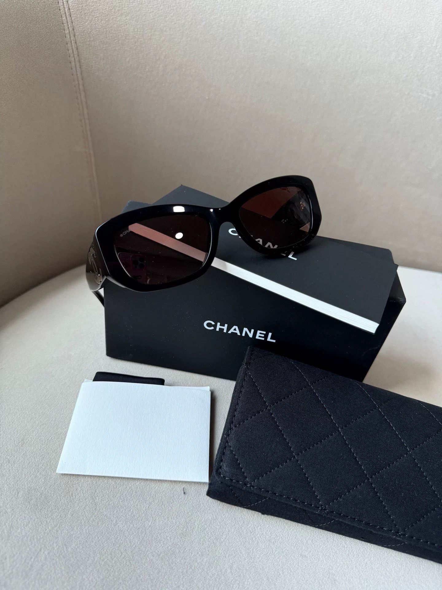 Chanel Chanel Rectangular Frame Sunglasses Size ONE SIZE - 6 Thumbnail