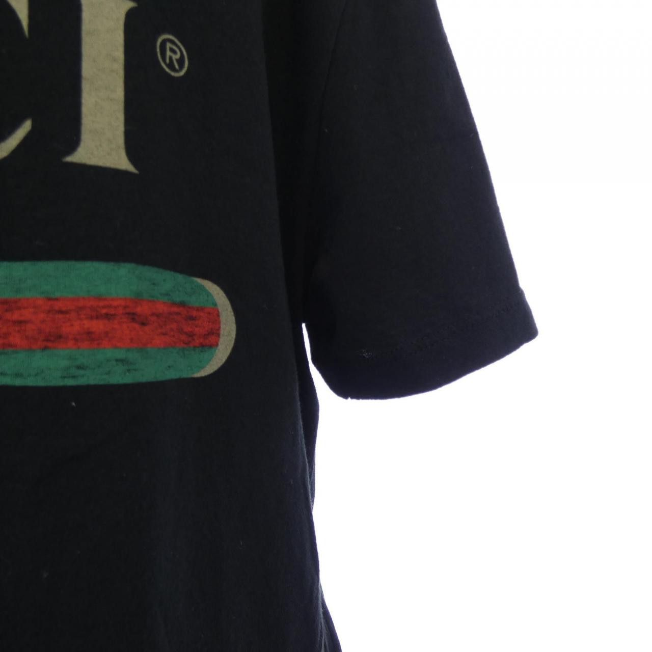 Gucci Gucci Gucci GUCCI Logo Washed Oversize Cotton T Shirt Textile T-Shirts 440103-X3F05 DUTY FREE for USA Size ONE SIZE - 6 Thumbnail