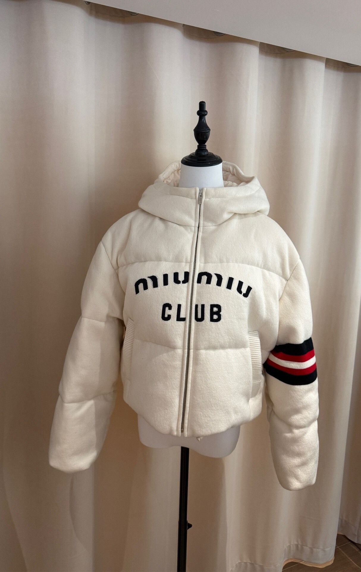 Miu Miu Miumiu Letter Colorblock Hooded Down Jacket Size S / US 4 / IT 40 - 2 Thumbnail