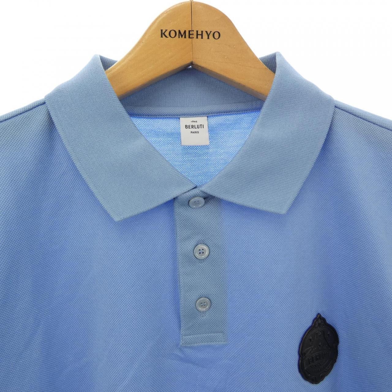 Berluti Berluti Berluti Cotton Silk Polo Shirt Textile Tops R19JPS47 DUTY FREE for USA Size ONE SIZE - 5 Thumbnail