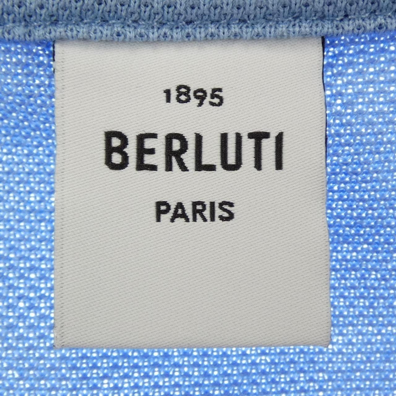 Berluti Berluti Berluti Cotton Silk Polo Shirt Textile Tops R19JPS47 DUTY FREE for USA Size ONE SIZE - 4 Thumbnail