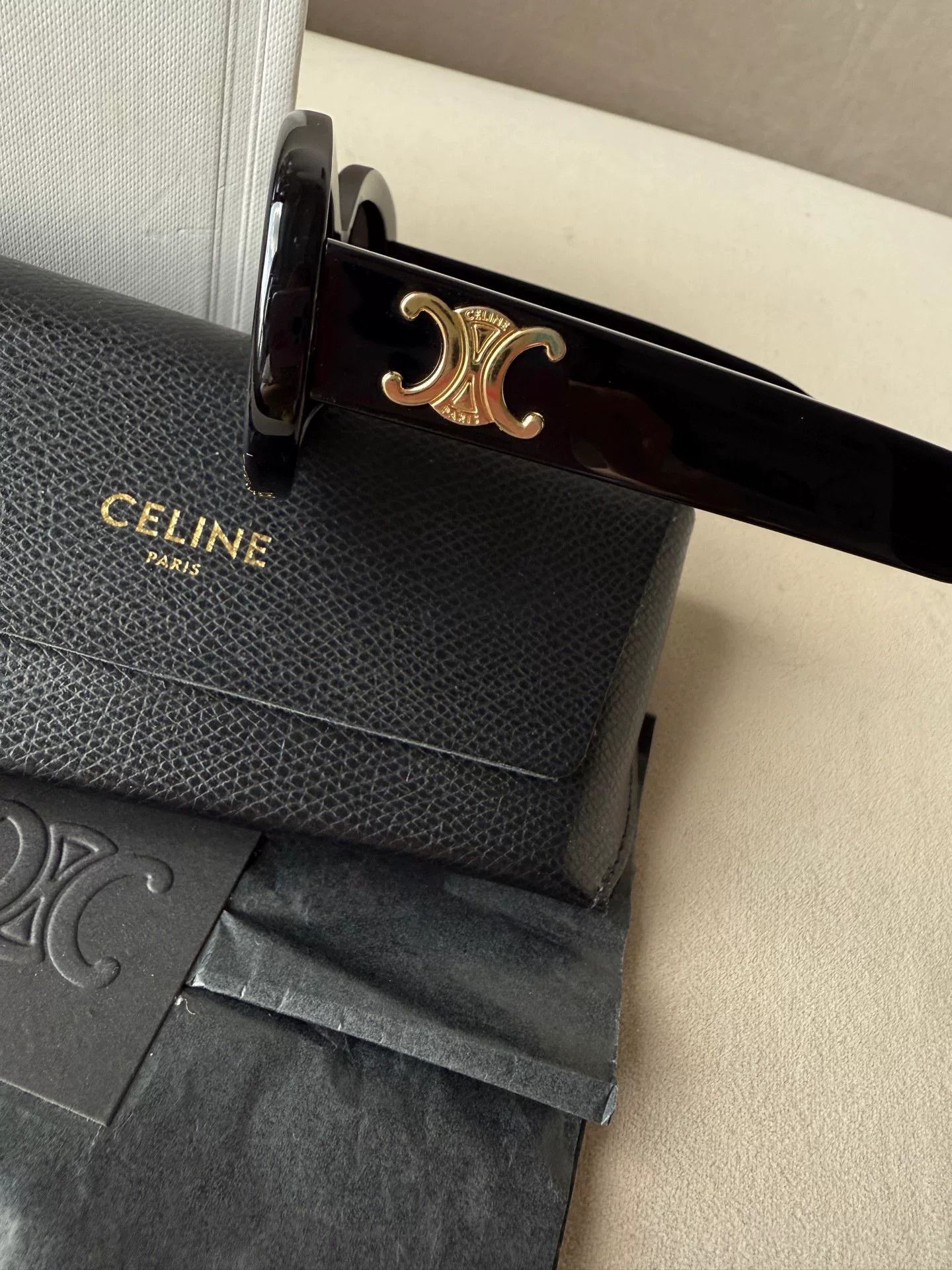 Celine Celine Triomphe Logo Oval Cat-Eye Sunglasses Size ONE SIZE - 8 Thumbnail