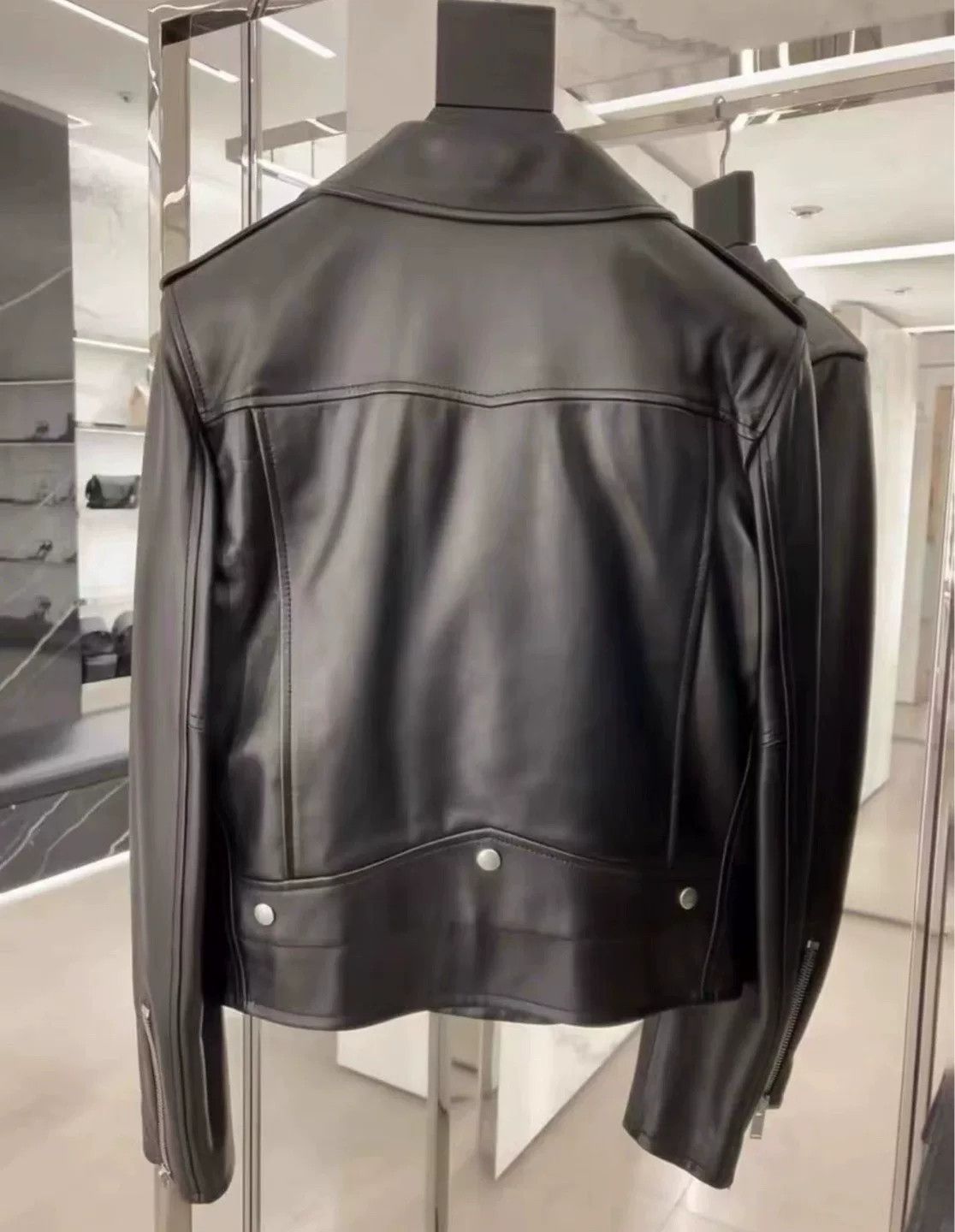 Yves Saint Laurent YSL Classic Black Biker Leather Jacket Size S / US 4 / IT 40 - 7 Thumbnail