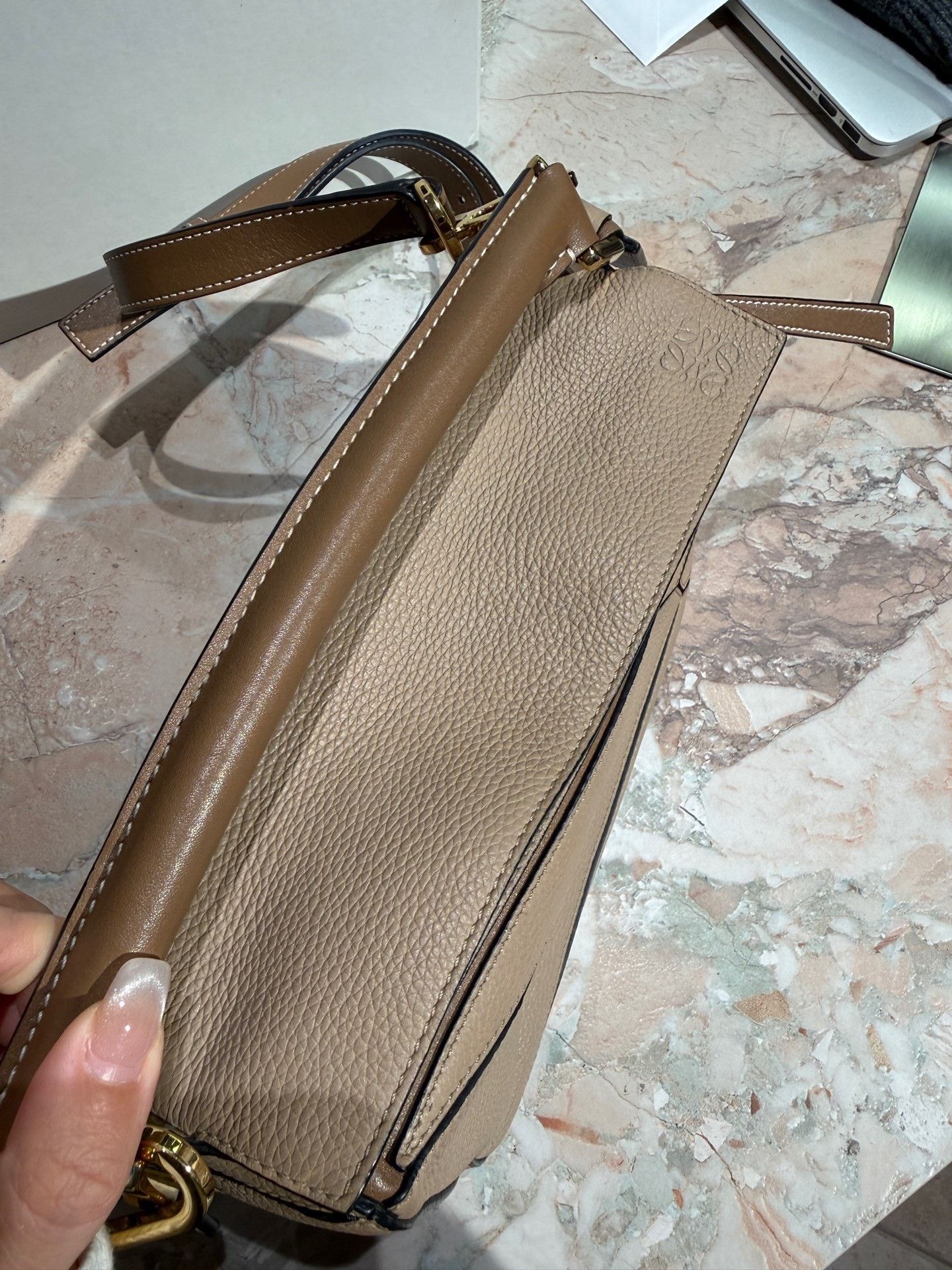 Loewe Loewe Puzzle Small Sand Pebbled Leather Size ONE SIZE - 8 Thumbnail