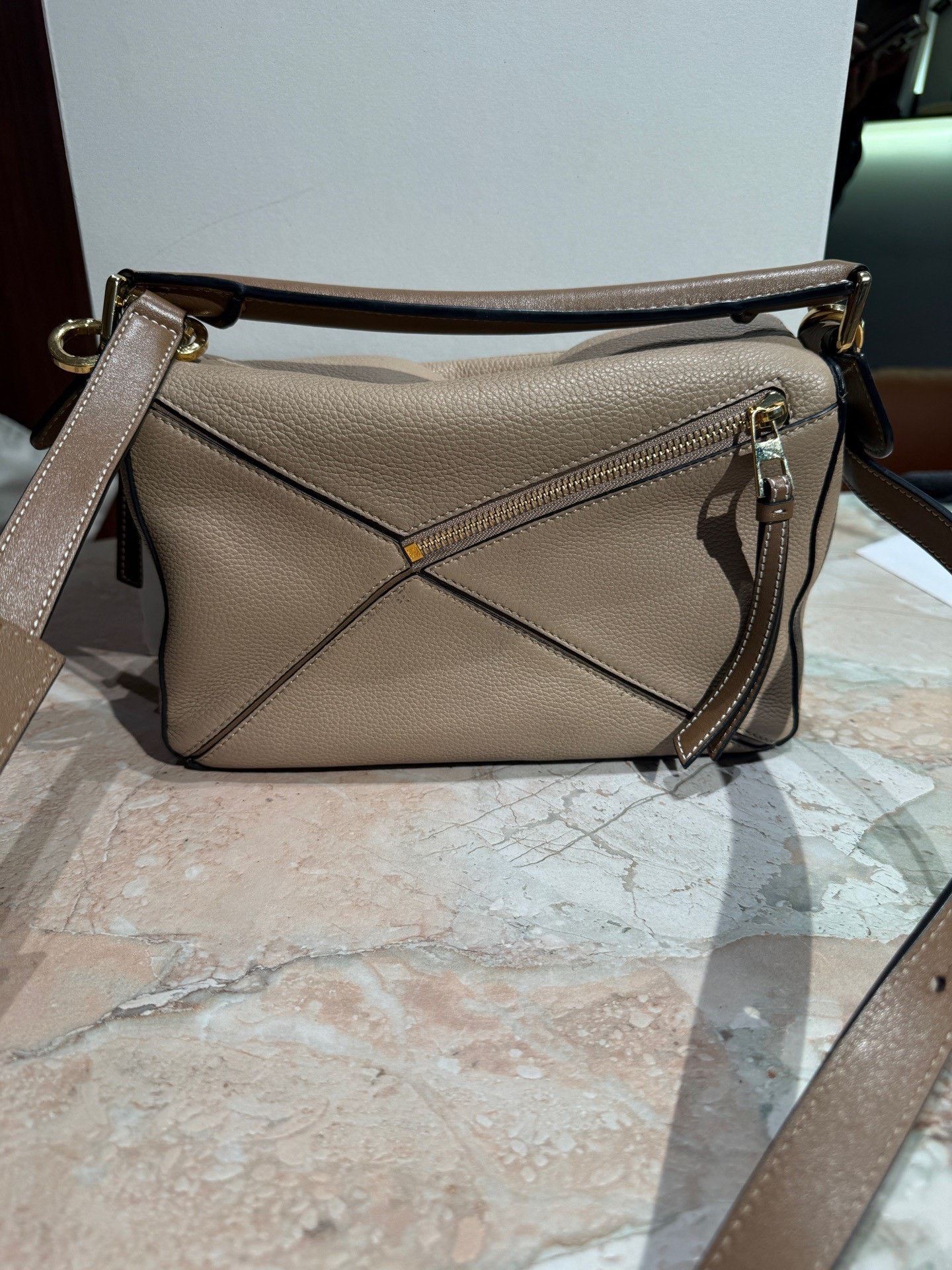 Loewe Loewe Puzzle Small Sand Pebbled Leather Size ONE SIZE - 3 Thumbnail