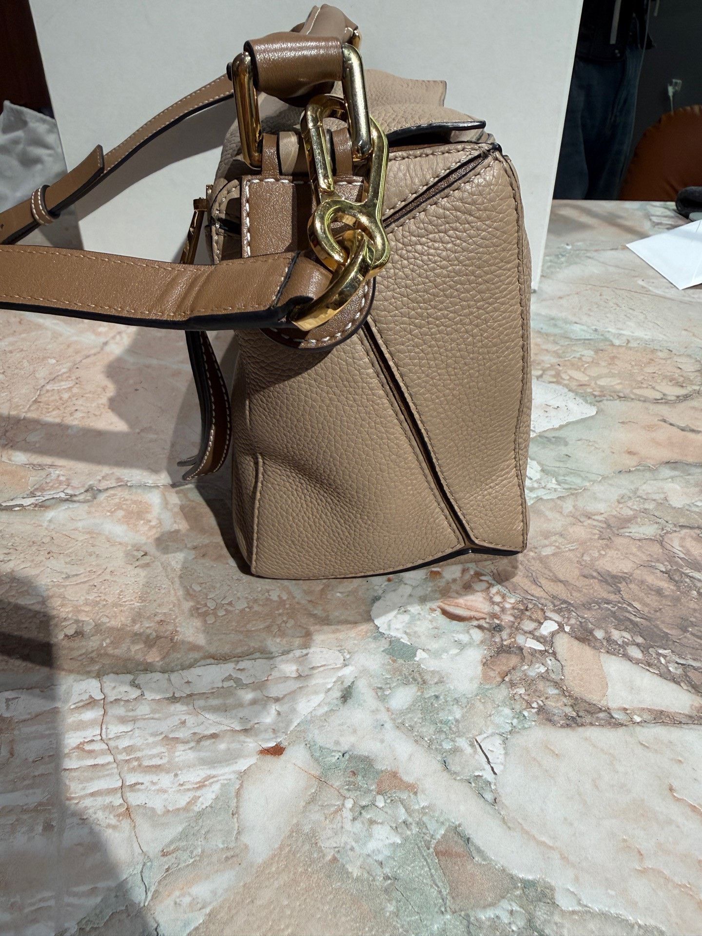 Loewe Loewe Puzzle Small Sand Pebbled Leather Size ONE SIZE - 4 Thumbnail