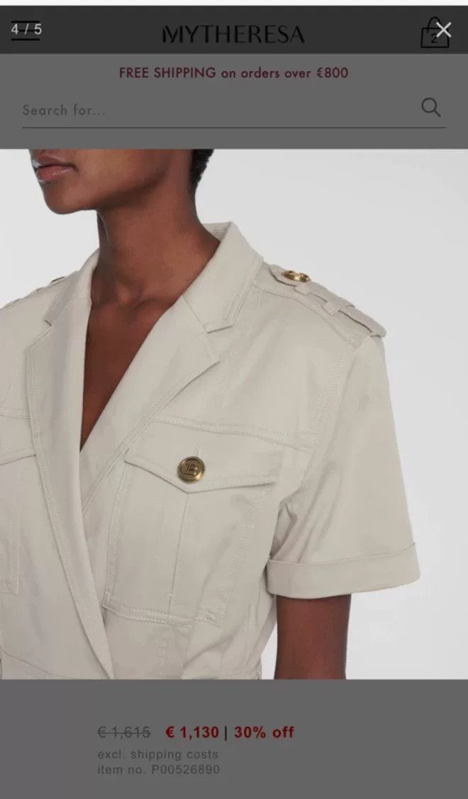 Balmain Balmain Utility Style Midi Dress Size XXS / US 00 / IT 34 - 7 Thumbnail